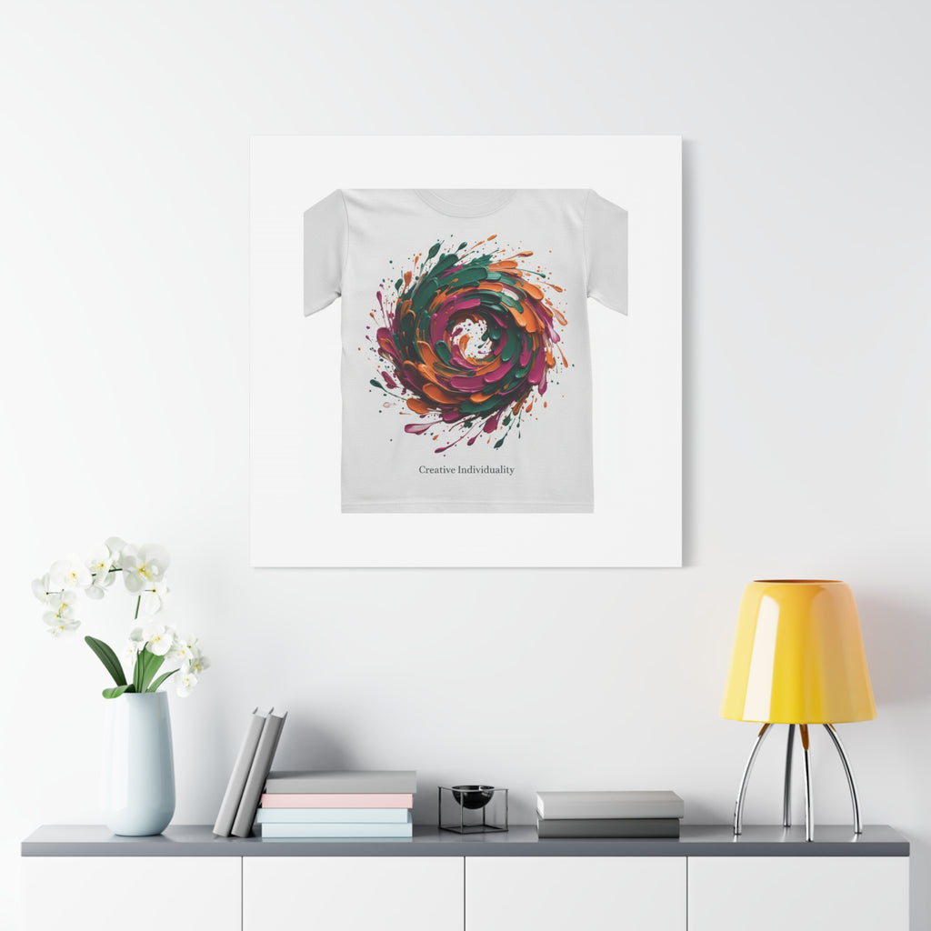 Painterly Abstract Floral Swirl Canvas | Matte Stretched Canvas