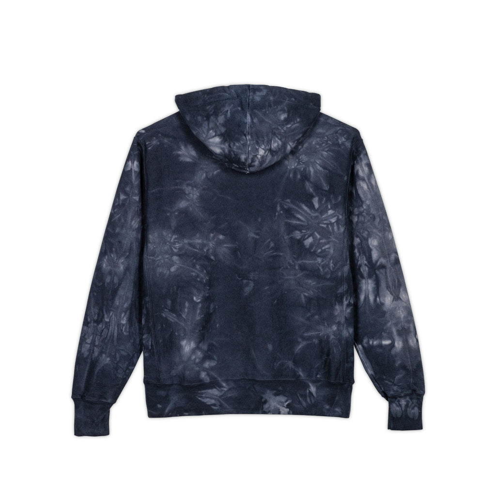 Tie-Dye Champion Hoodie — Embroidered "Love Is A Universal Language" Graphic