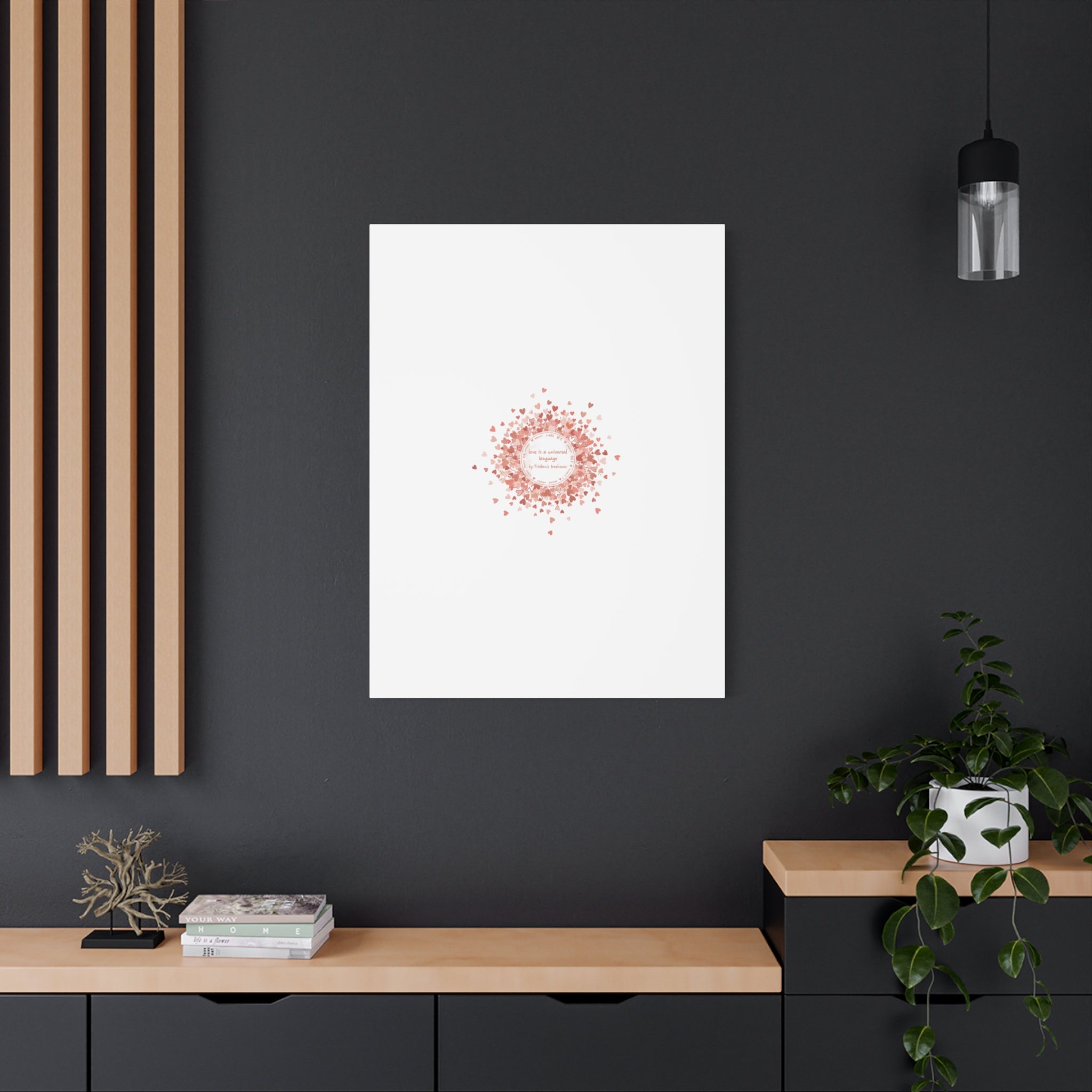 Tiny Heart Confetti Canvas | Matte Stretched Wall Art