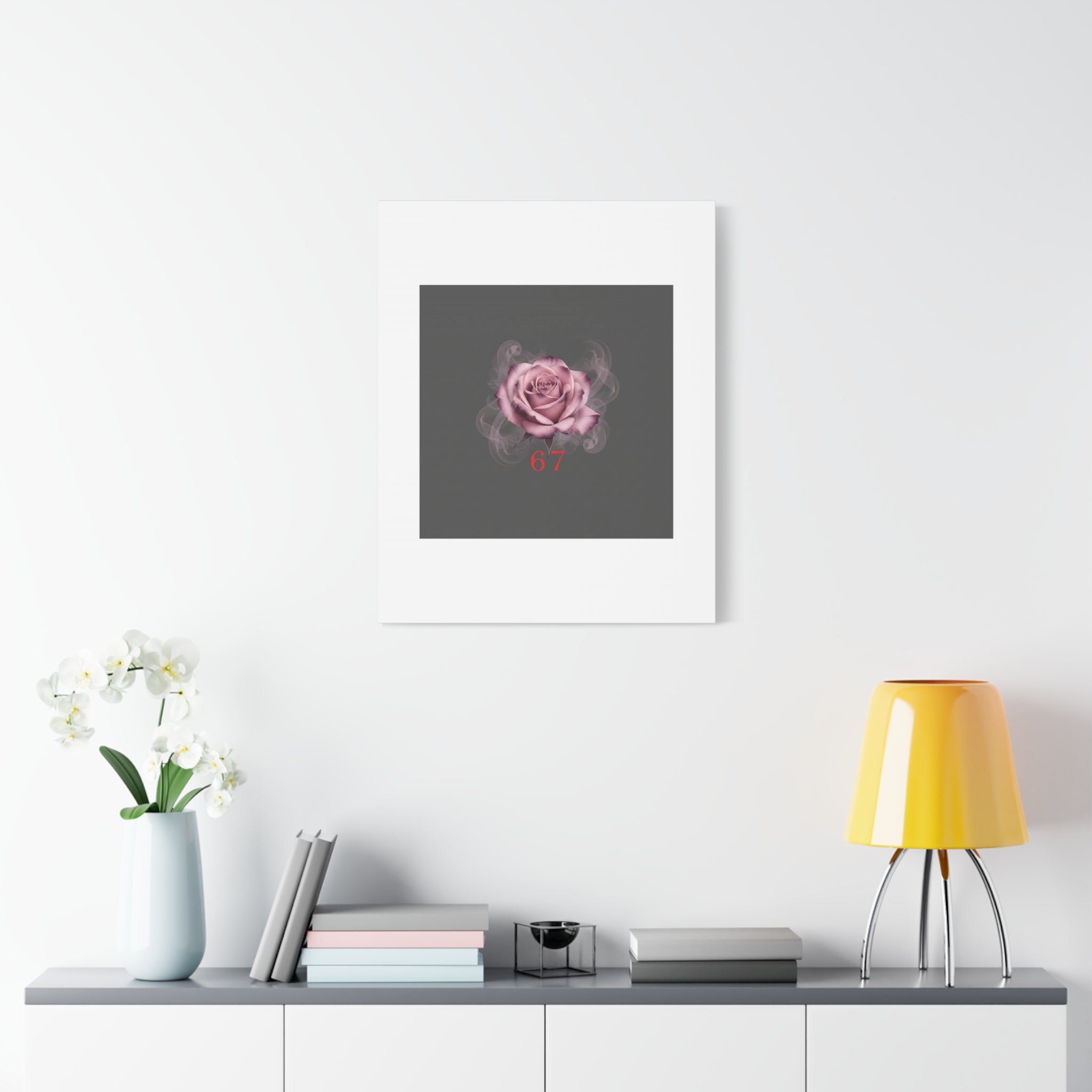 6 7 Valentine's Canvas | Viral Gothic Rose Wall Art | 6 7 Meaning Dark Romance