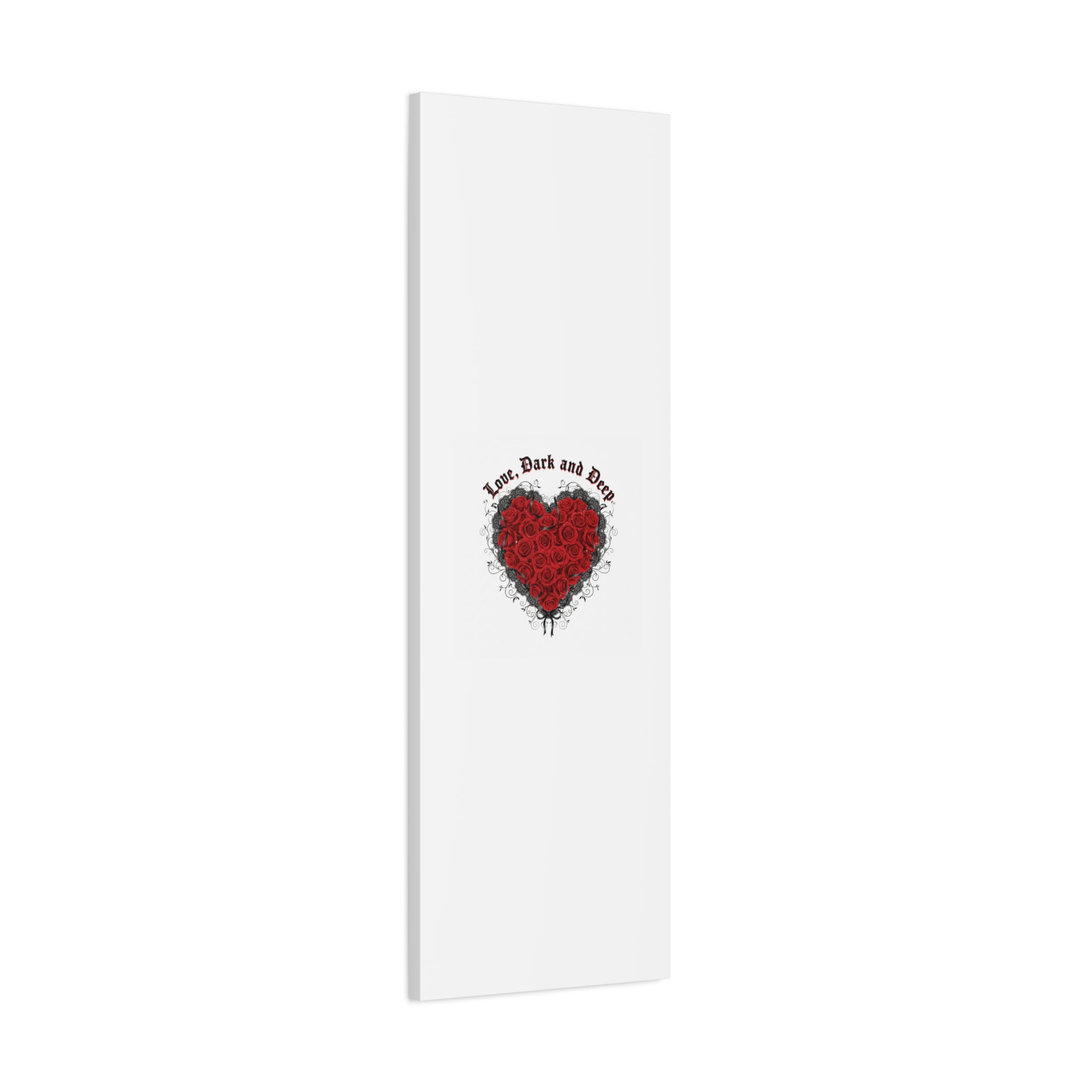 Love Dark and Deep Heart Canvas, Nu Romantic Gothic Romance, 80s Nostalgia