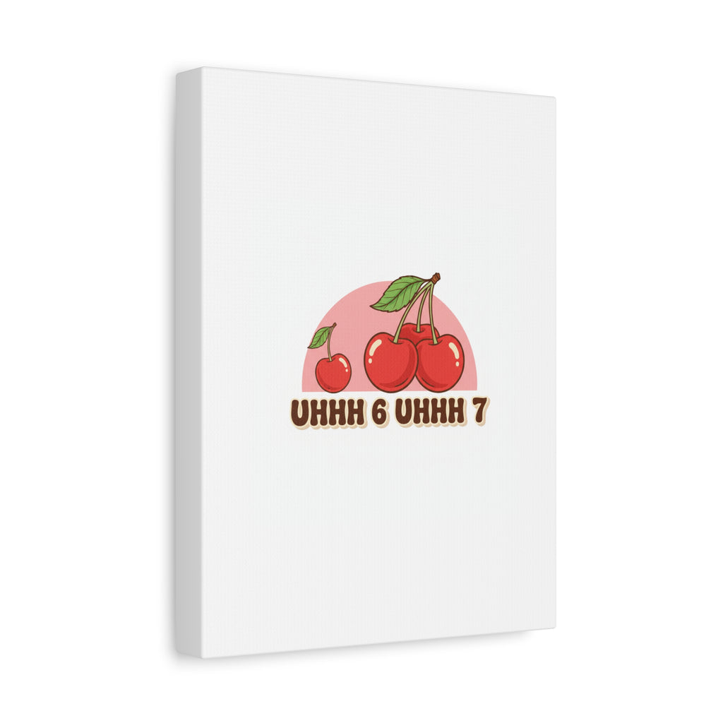 Six Severn Cherry Retro Graphic Canvas | kawaii fruit print, vintage cherry design