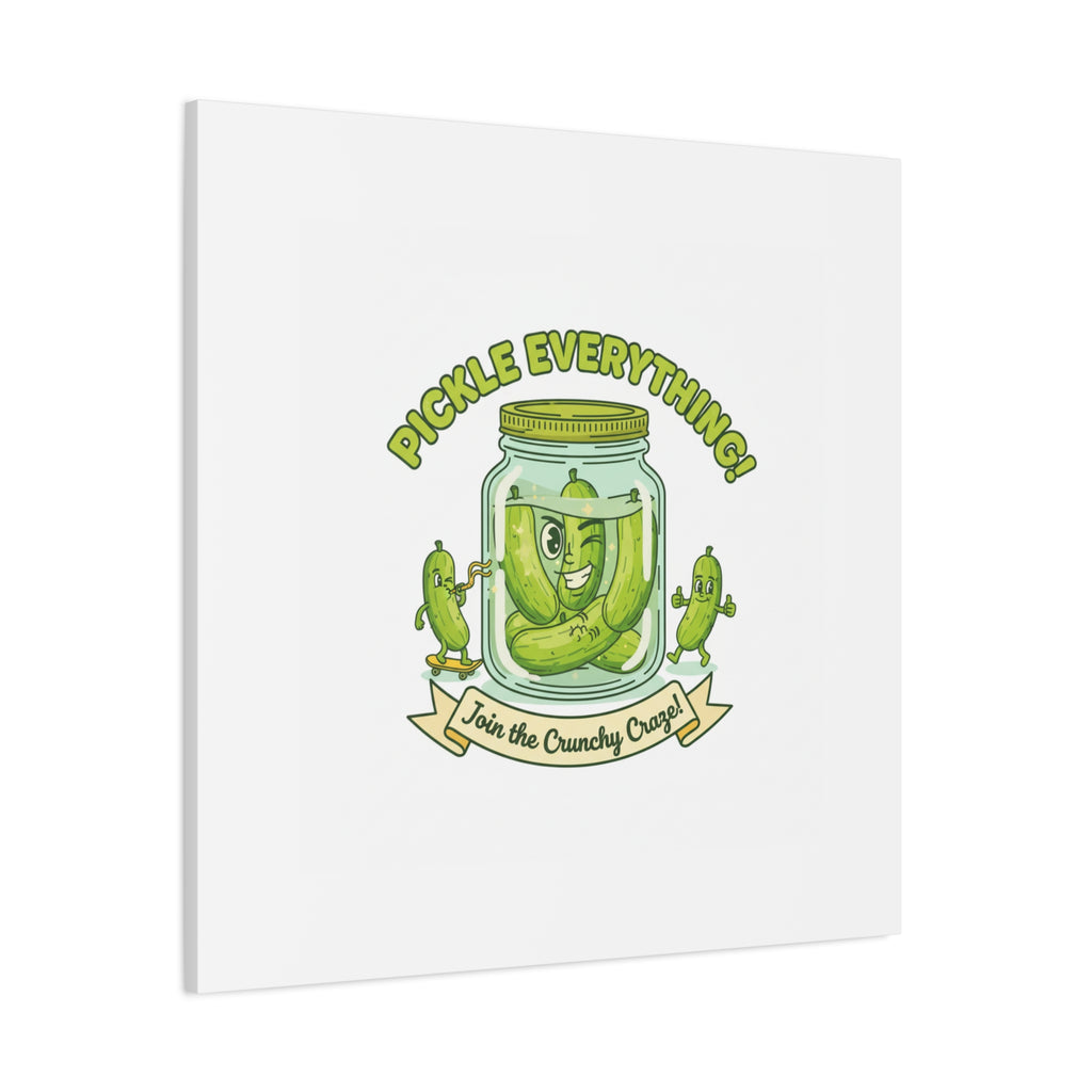 Pickle Everything! Matte Canvas | Brine Design, Pickle Lover Art