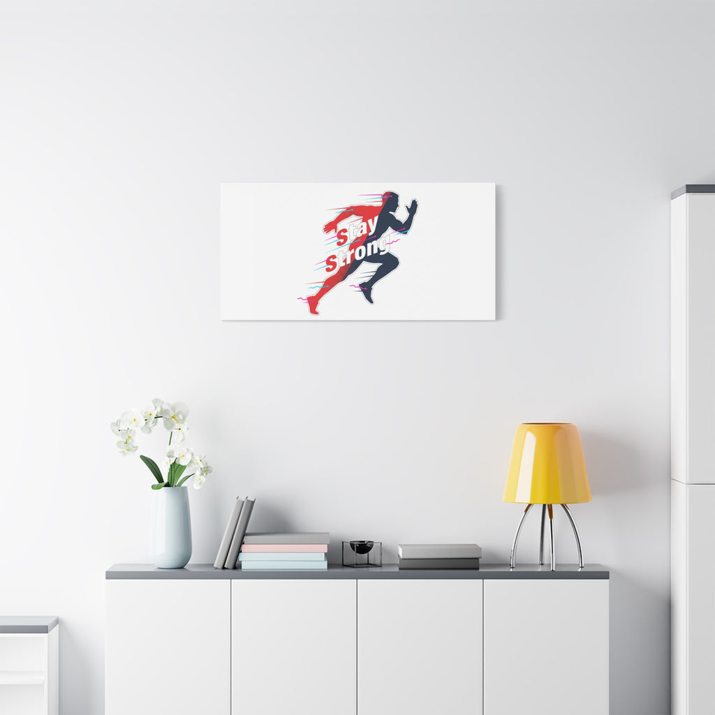 Stay Strong Runner Canvas | Fitness Motivation, Gym Wall Art