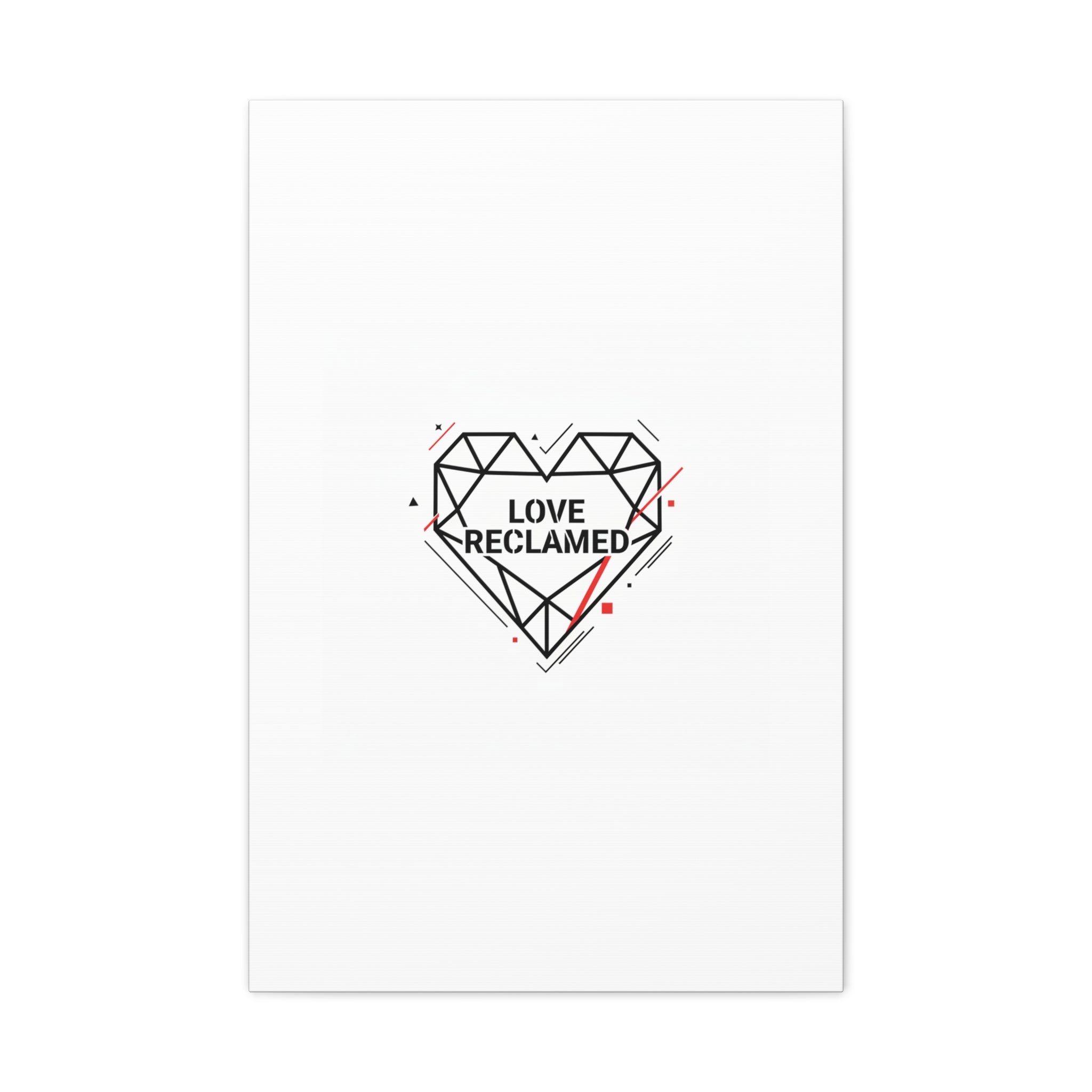 Love Reclaimed Canvas | modern heart design, minimalist love icon