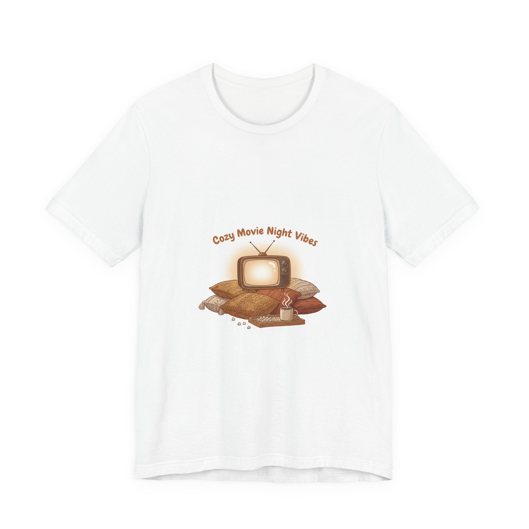Cozy Movie Night Vibes T-Shirt | Cottagecore Homebody Graphic Tee