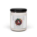 Painterly Abstract Floral Candle | Scented Soy 9oz, Artsy Brushstroke Jar