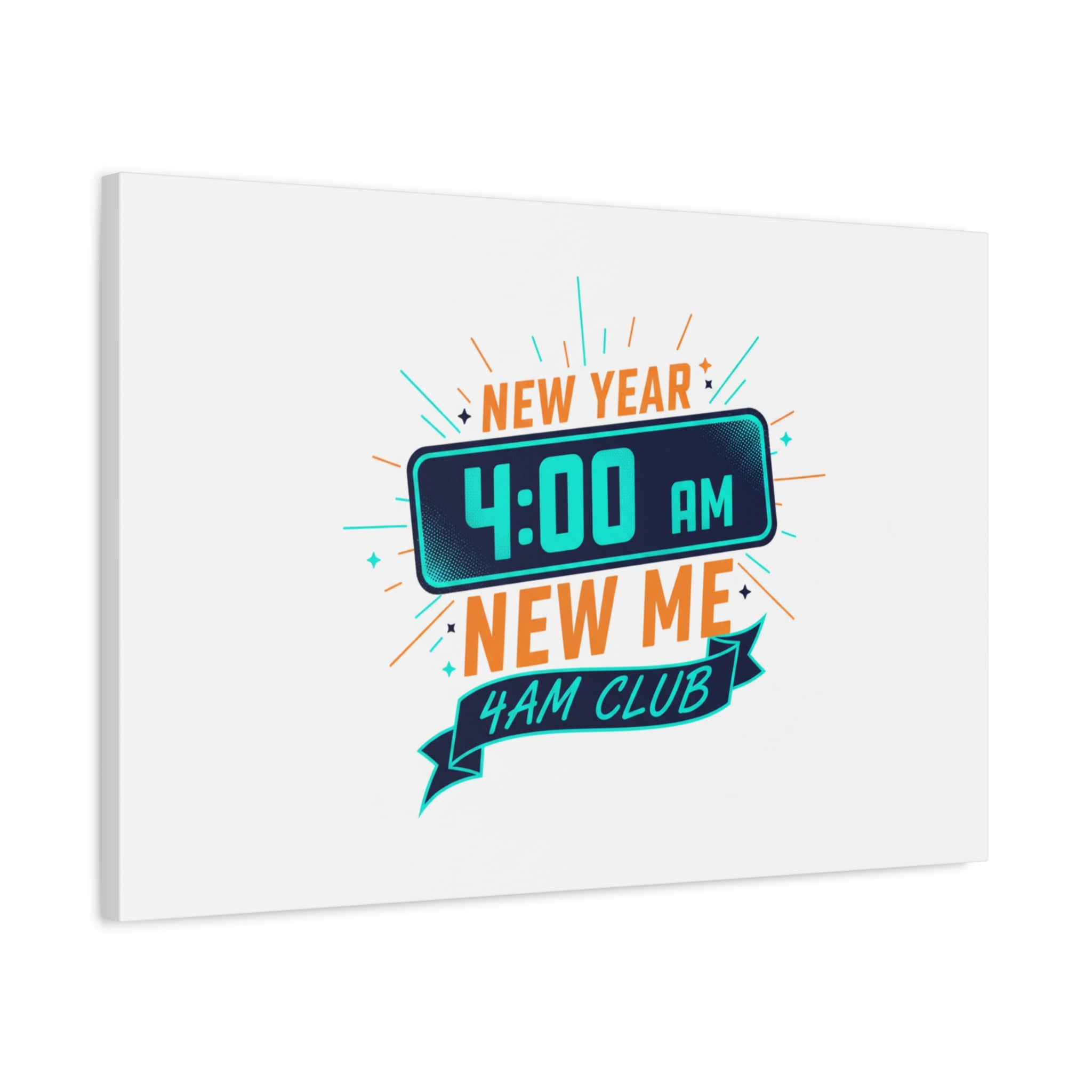 4AM Club New Year Graphic Canvas | Holiday Party Novelty, Festive New Year Decor