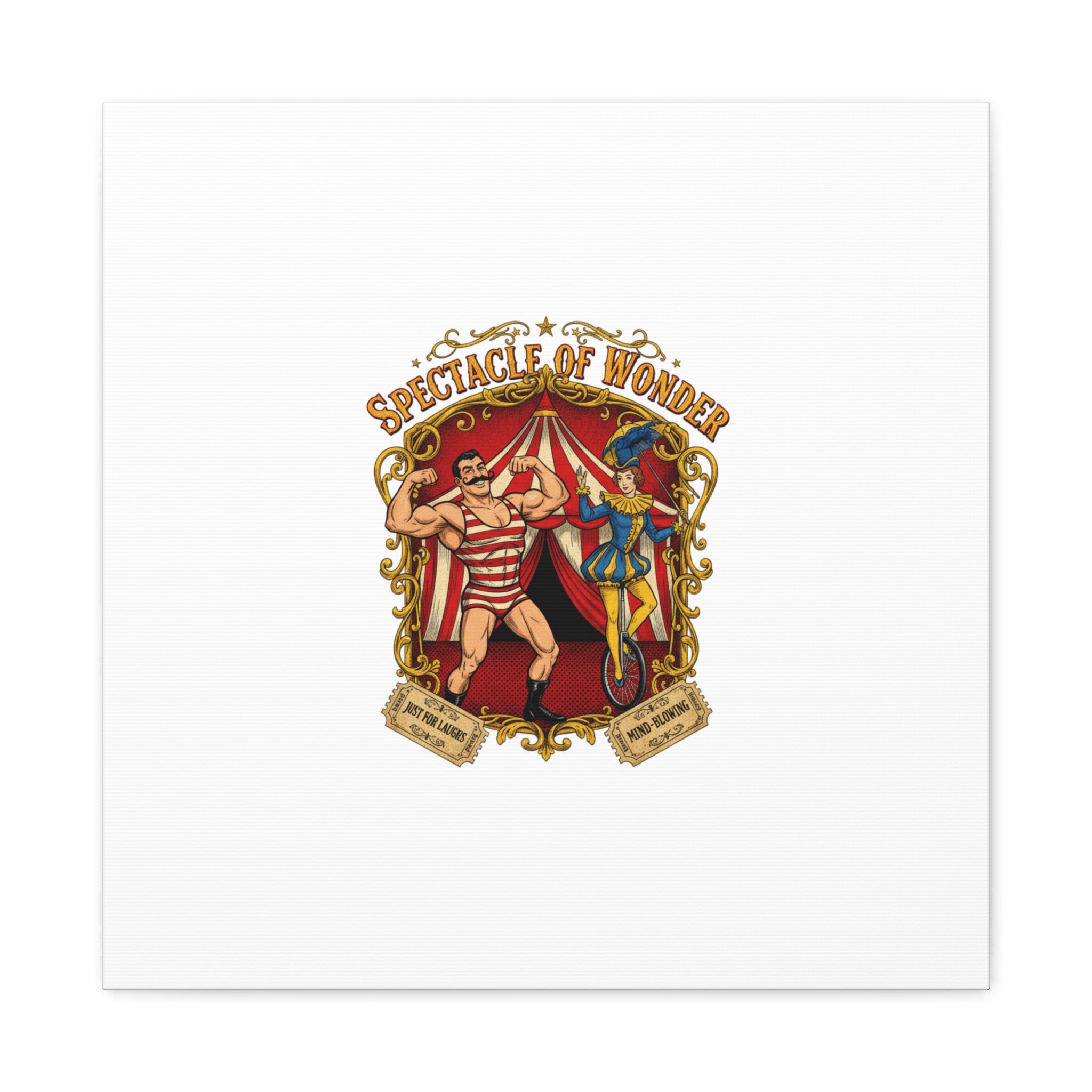 Spectacle of Wonder Circus Art Print, Canvas | Vintage Carnival Design