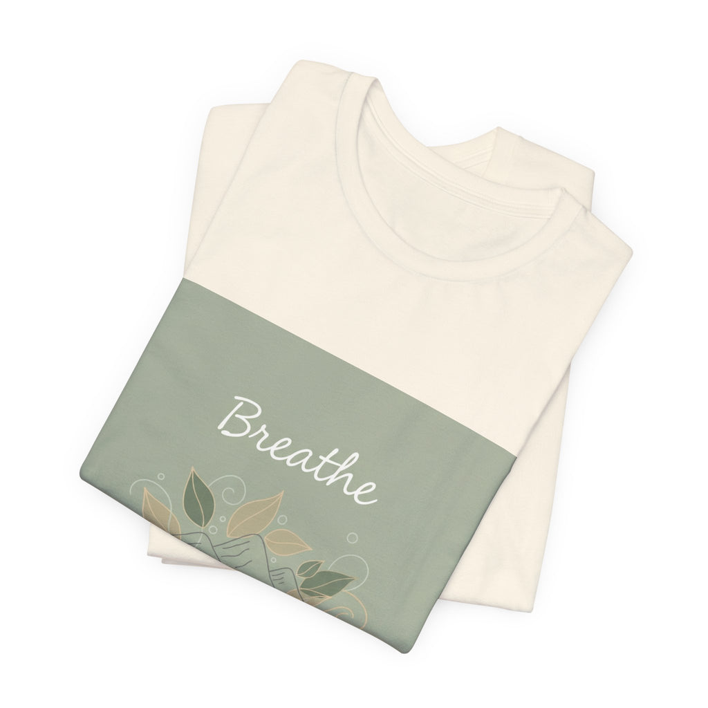 Breathe Leaf Line Tee | nature vibes, calming minimal