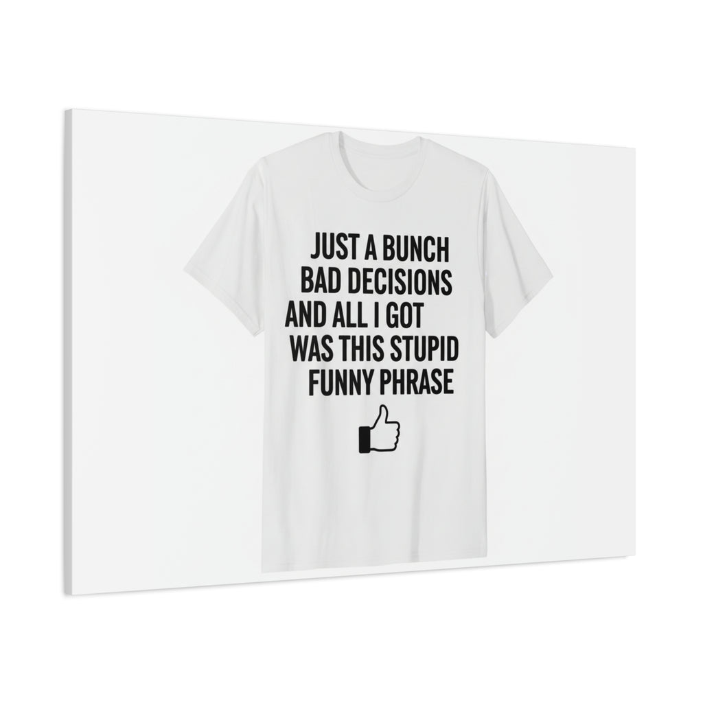 self-deprecating quote Canvas | sarcastic introvert wall art, anxiety humor