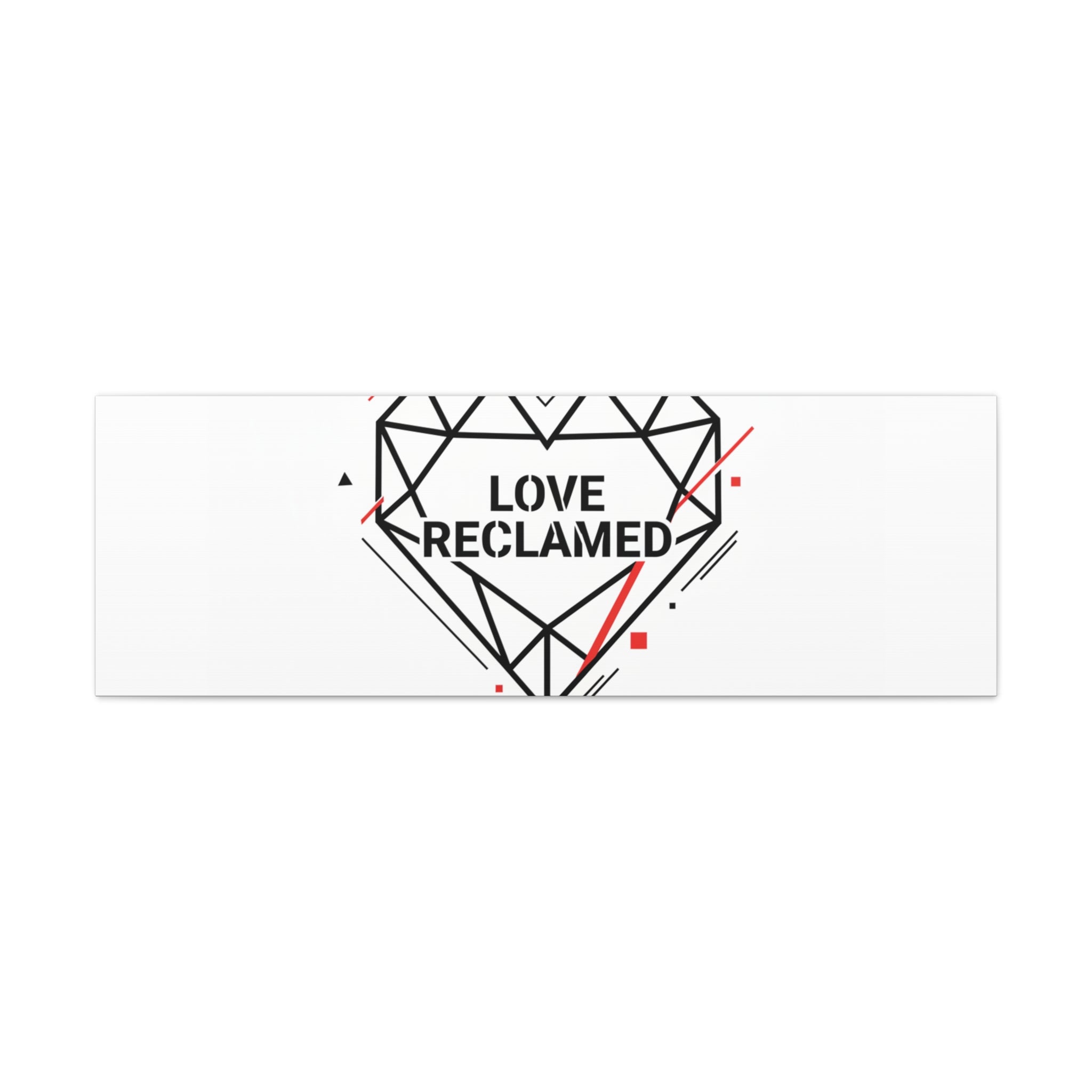 Love Reclaimed Canvas | modern heart design, minimalist love icon