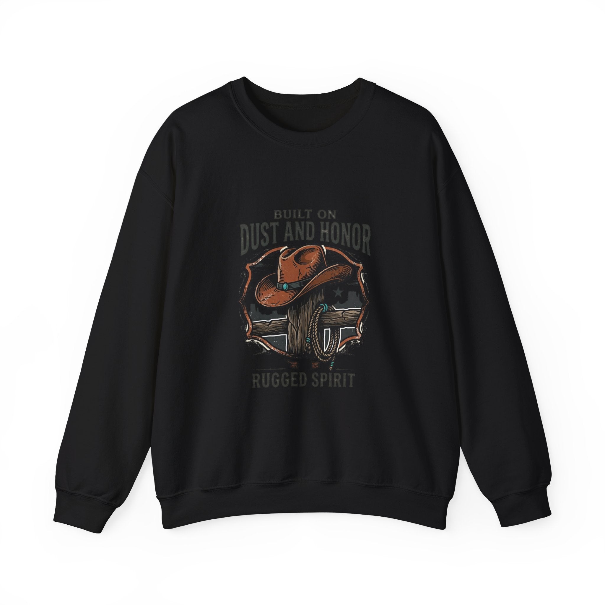 Built on Dust and Honor Crewneck Sweatshirt | Western Americana, Vintage Cowboy