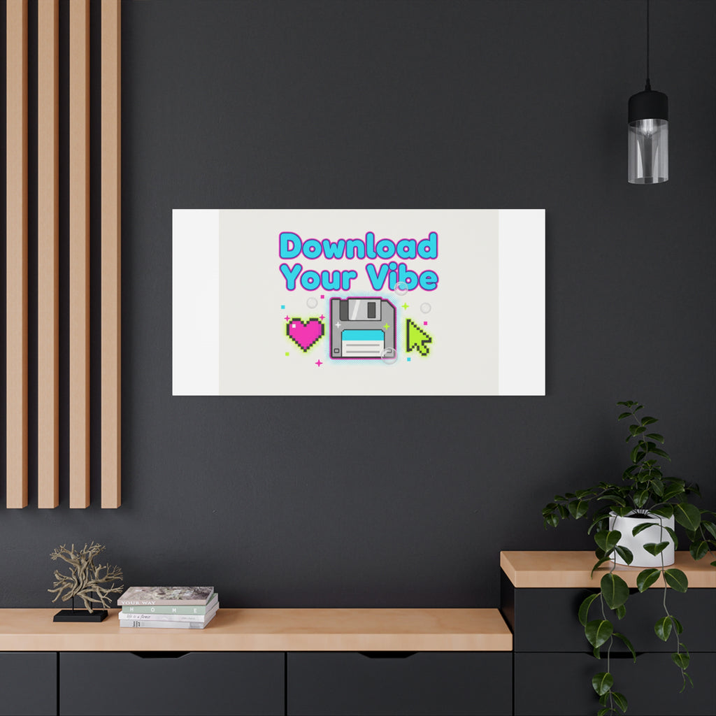 Download Your Vibe Canvas | Y2K Retro Tech, Pixel Floppy Disk Poster