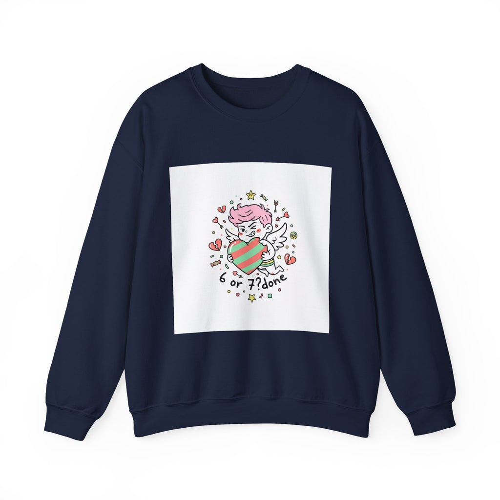 6 7 Weird Cupid Crewneck | Viral Valentine's Sweatshirt | Funny Quirky Love