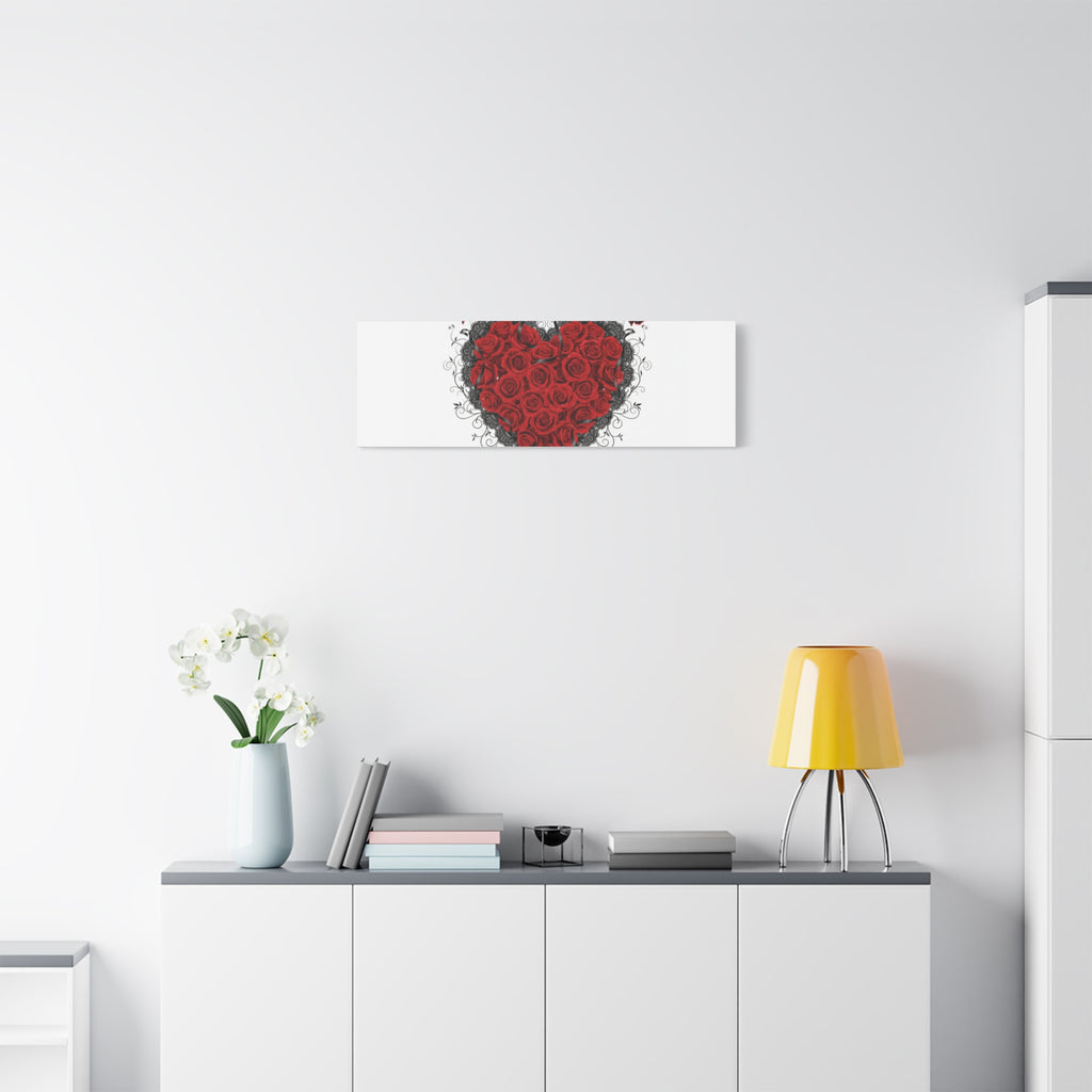 Love Dark and Deep Heart Canvas, Nu Romantic Gothic Romance, 80s Nostalgia