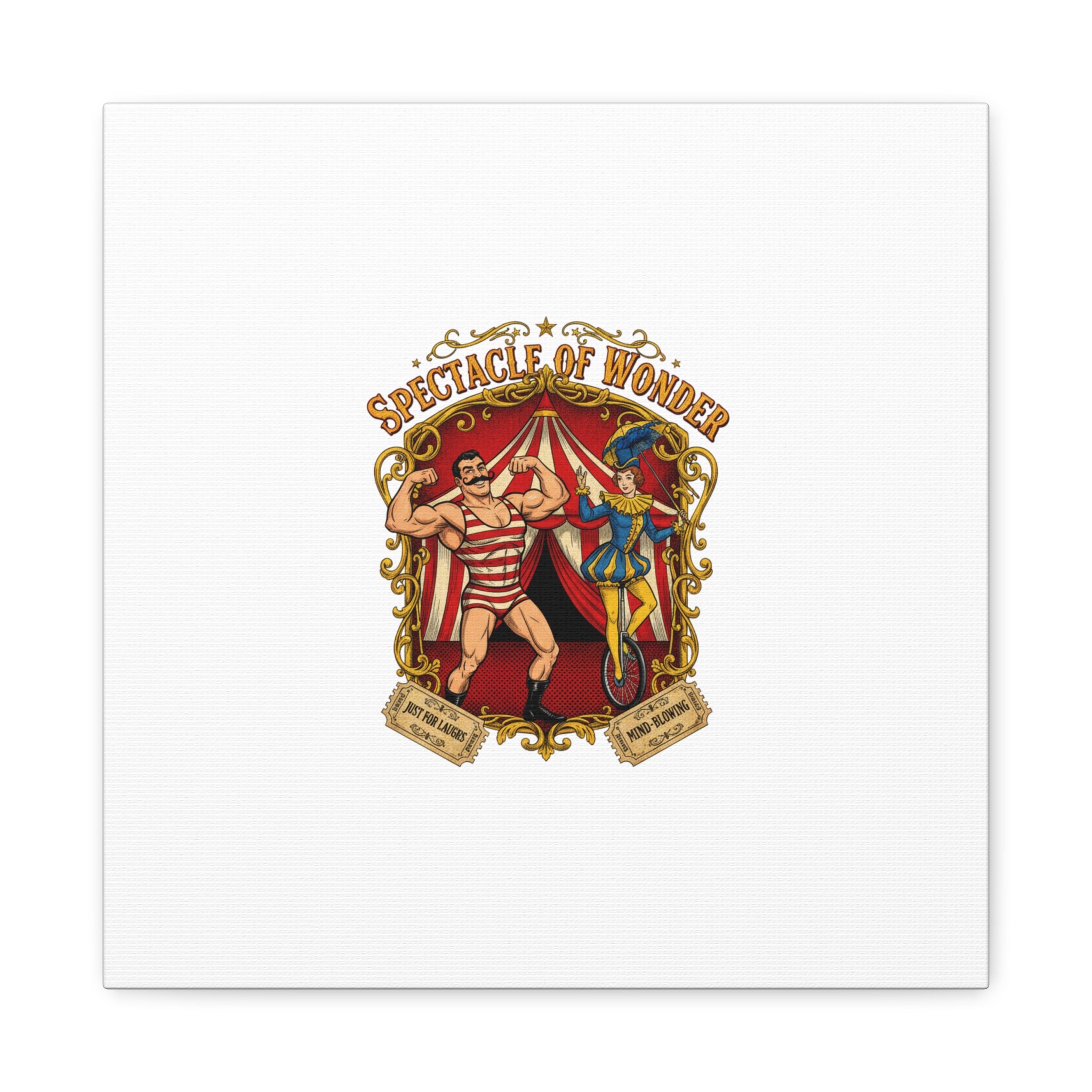Spectacle of Wonder Circus Art Print, Canvas | Vintage Carnival Design