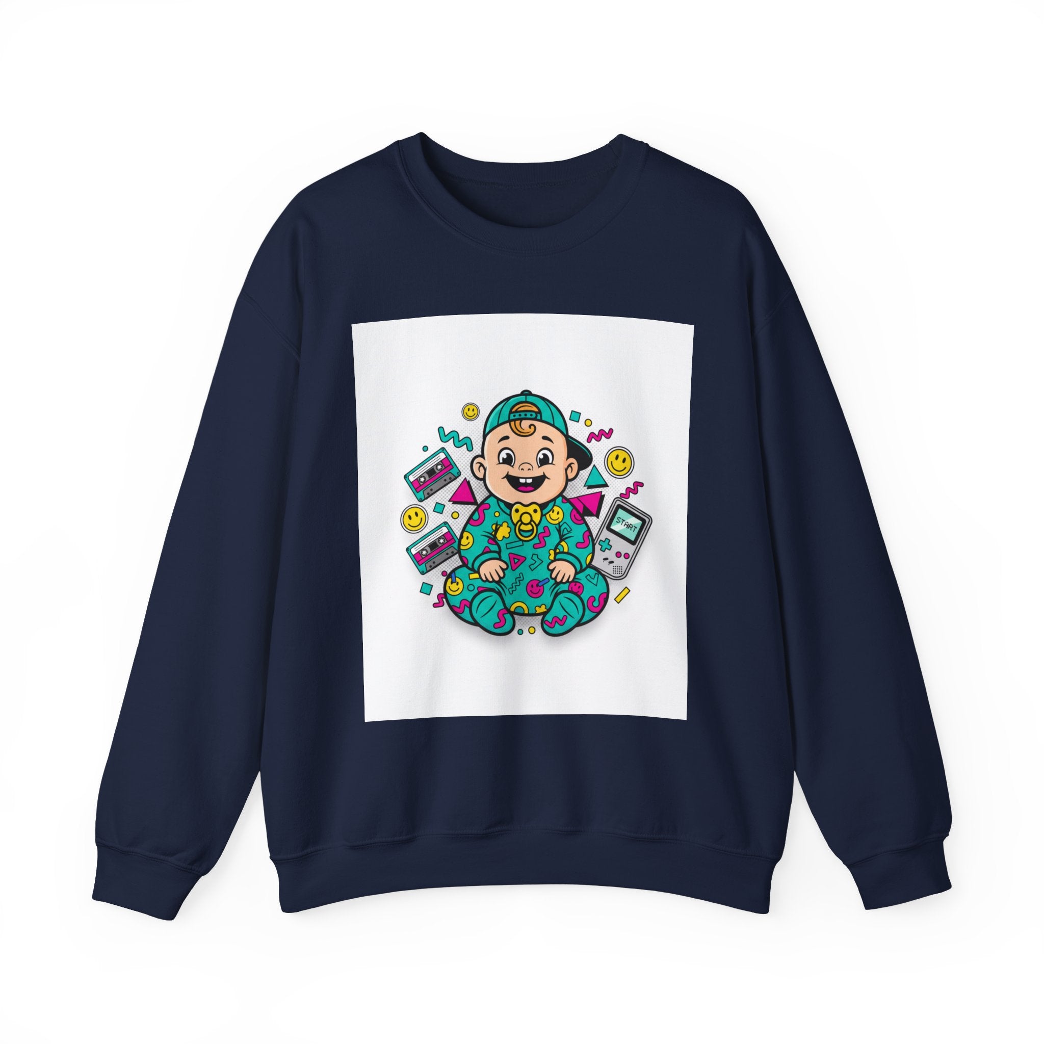 Retro Gamer Baby Crewneck Sweatshirt — Cute Arcade Controller Design