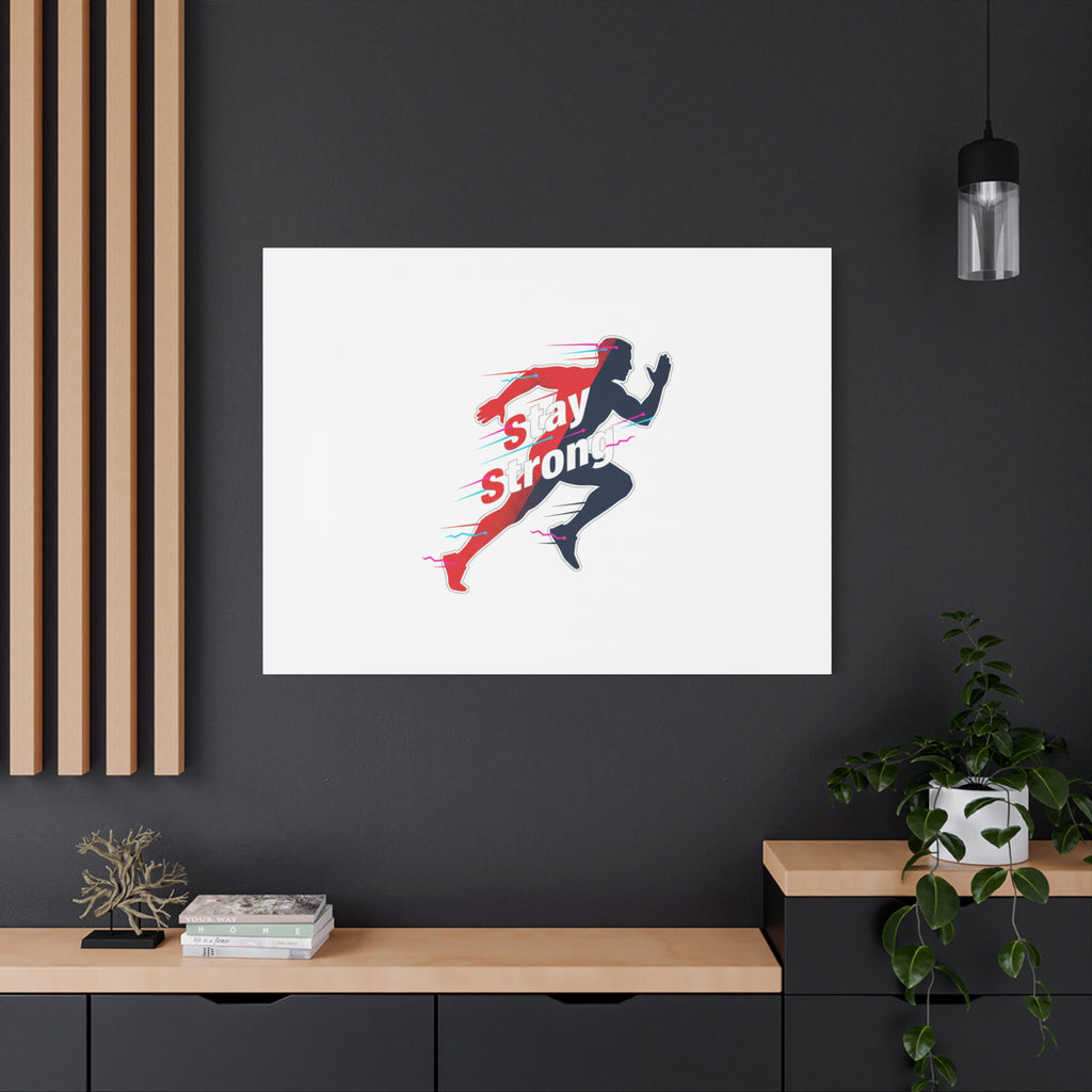Stay Strong Runner Canvas | Fitness Motivation, Gym Wall Art