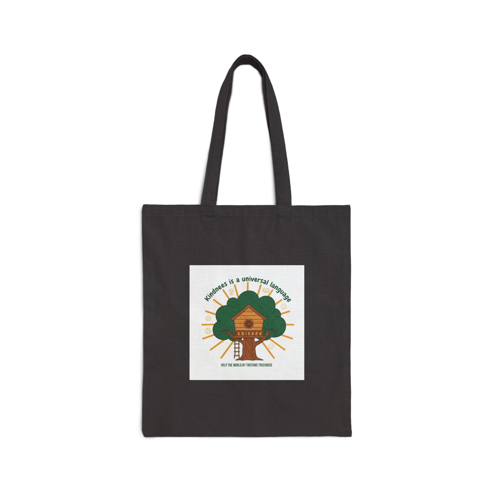 Cute Treehouse Illustration Tote | eco humor, sustainable living