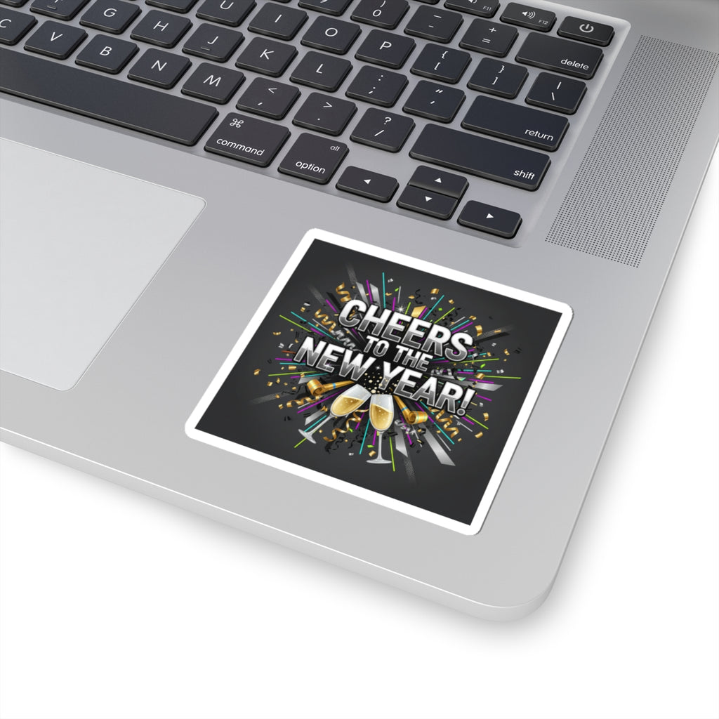 Cheers to the New Year Sticker | NYE countdown, champagne sparkle