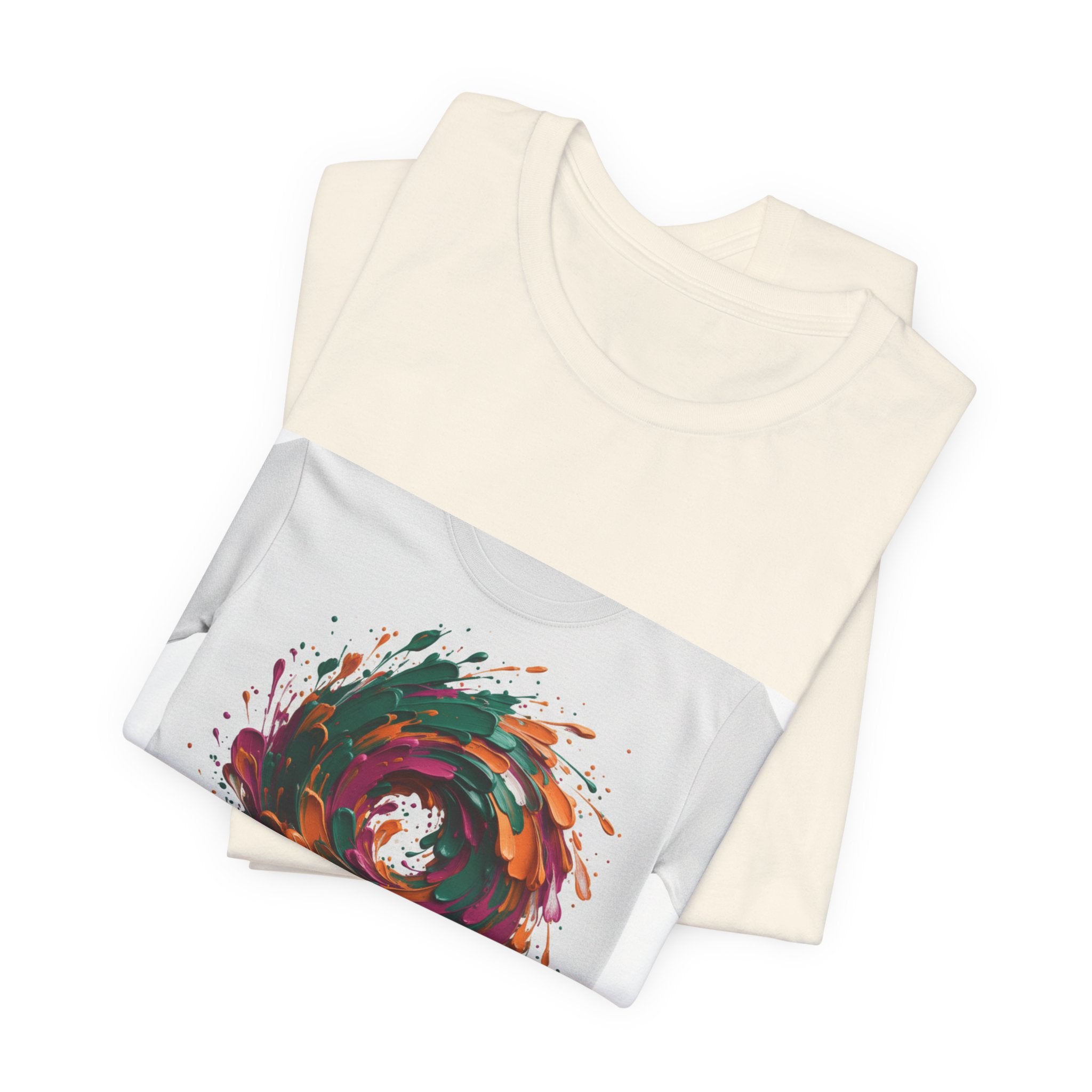 Abstract Floral Swirl Tee | Painterly Brushstroke Apparel, Artsy Graphic Design