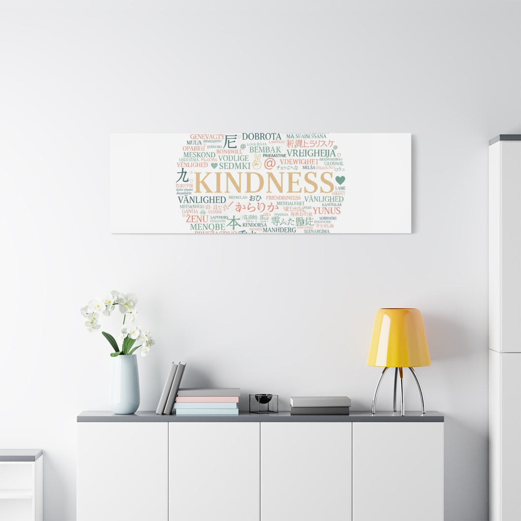 Kindness Word Cloud Canvas | Fresh Start Minimalist Wall Art