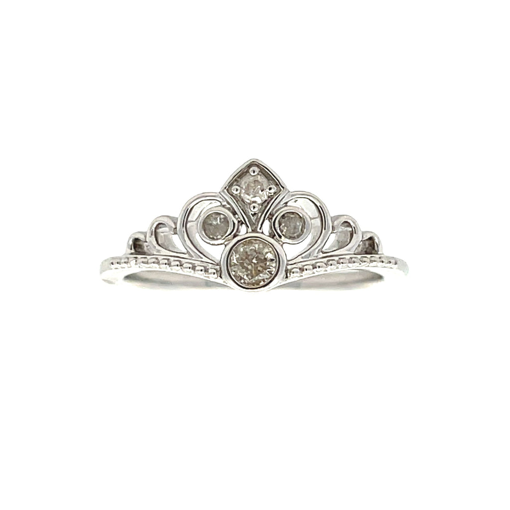 Genuine .17ct Diamond Ring Sterling Silver