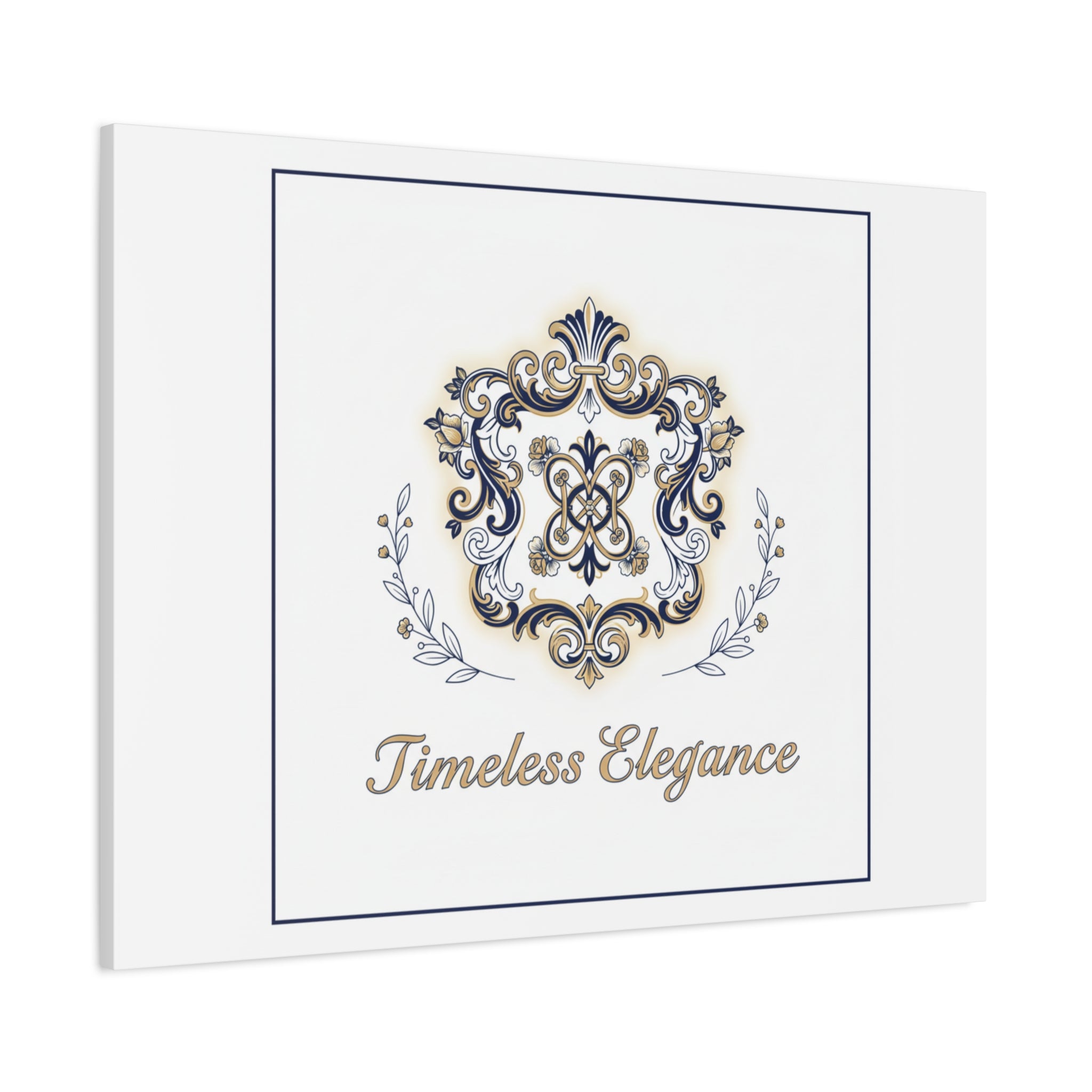 Ornate Brooch Emblem Canvas | Vintage Formalwear Accents, Baroque Print
