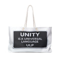 Unity Weekender Bag — "Unity Is A Universal Language" Canvas Travel Tote