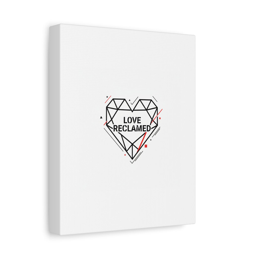 Love Reclaimed Canvas | modern heart design, minimalist love icon