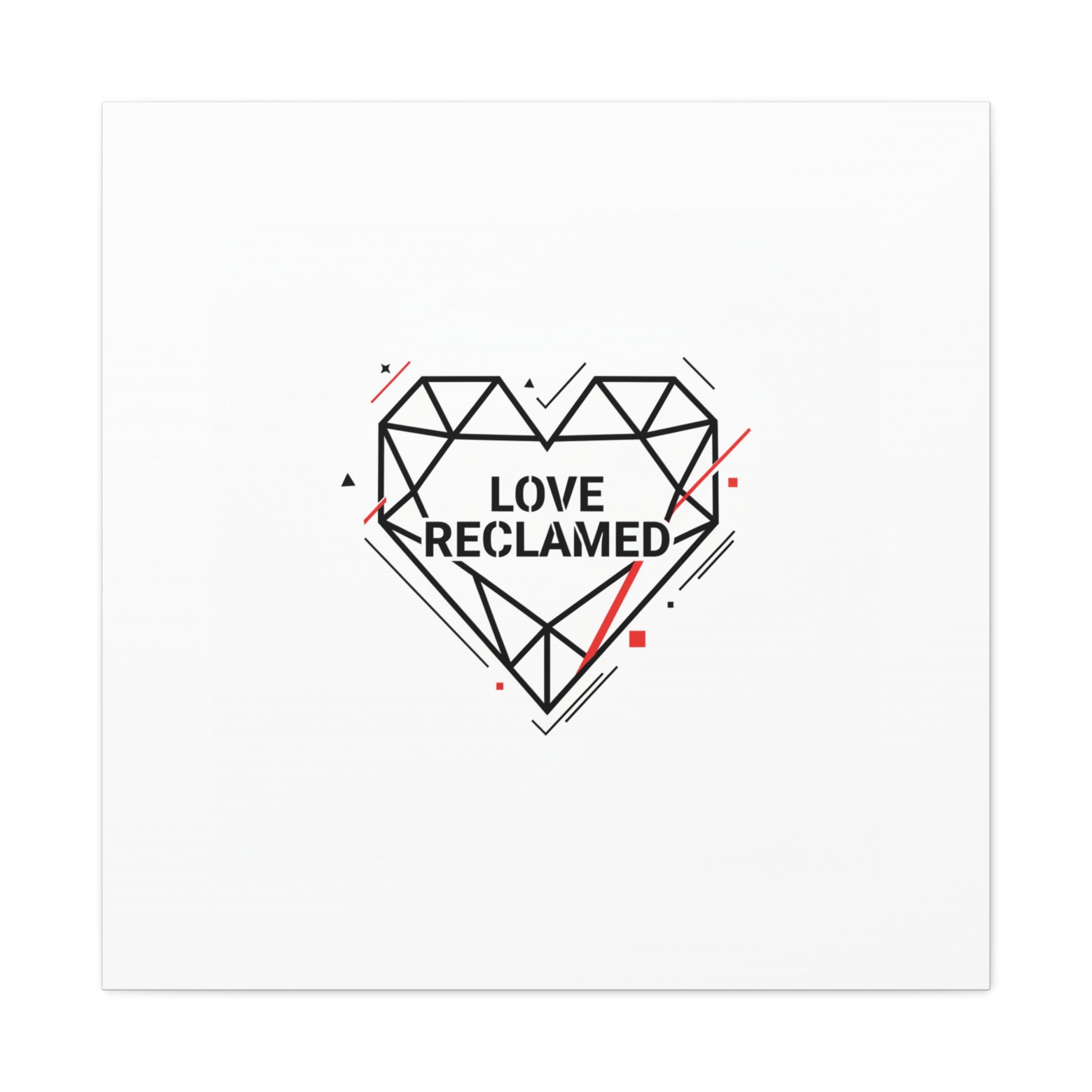 Love Reclaimed Canvas | modern heart design, minimalist love icon