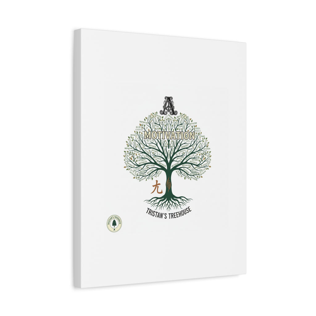 Handwritten Doodle Tree Canvas | Matte Stretched Wall Art
