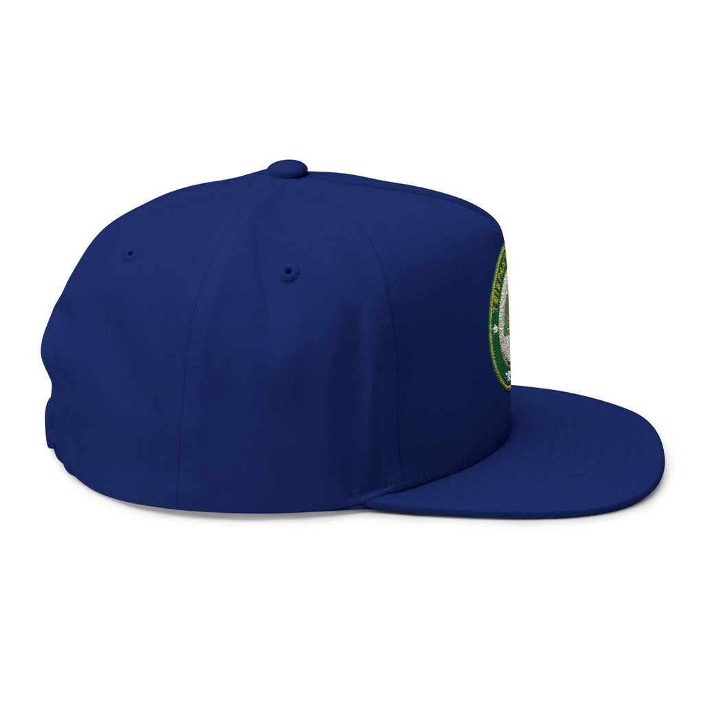 Embroidered Flat Bill Cap