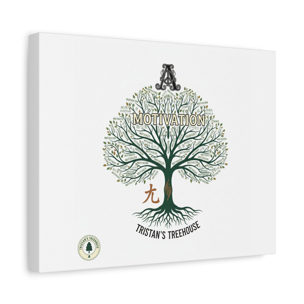 Handwritten Doodle Tree Canvas | Matte Stretched Wall Art