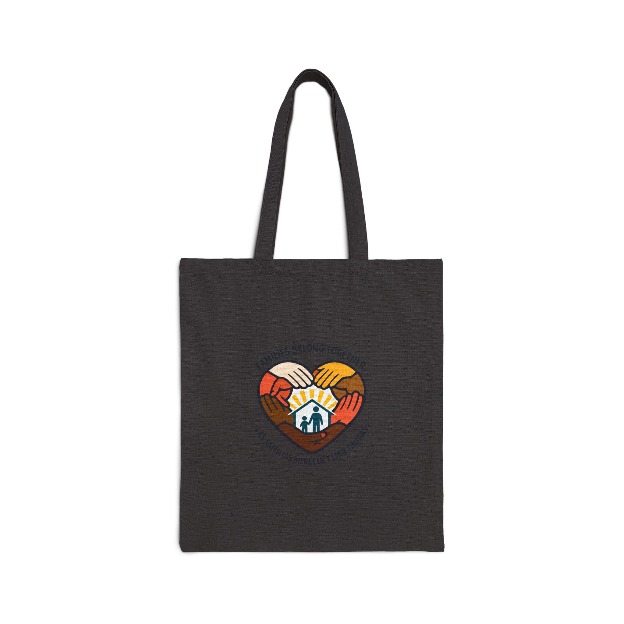 Families Belong Together Tote, solidarity family unity, immigrant rights, bilingual dignity