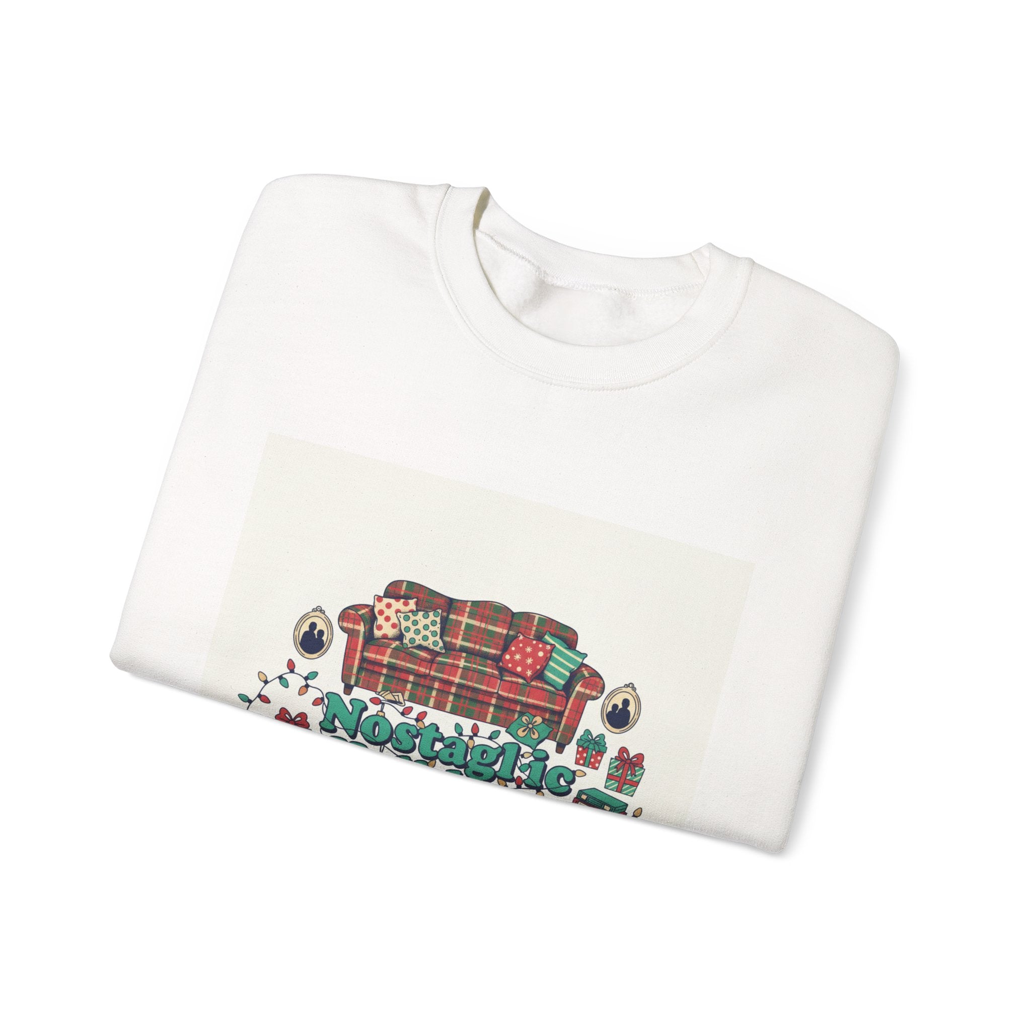 Nostalgia Is Coming Crewneck Sweatshirt, vintage holiday print | retro Christmas decor