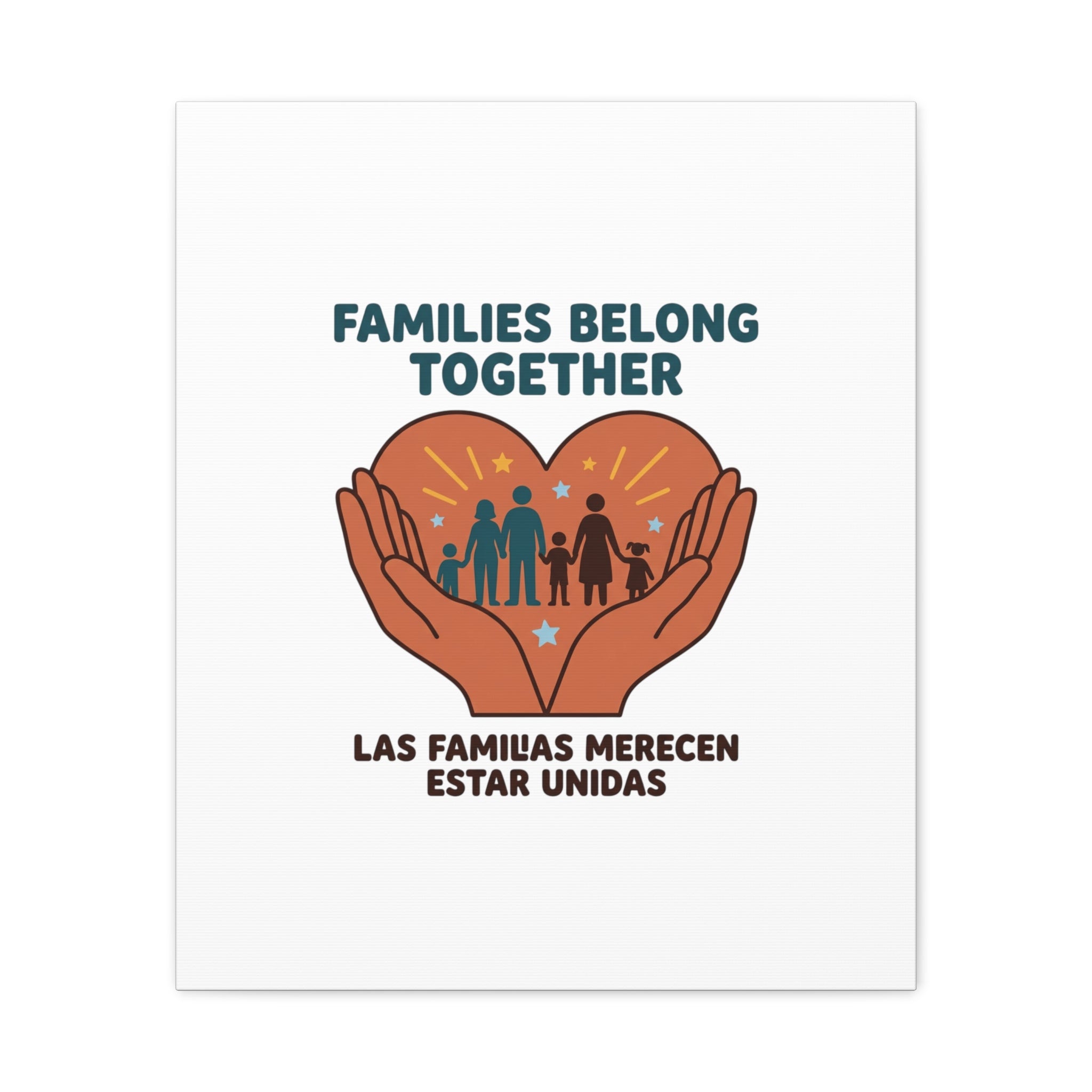 Families Belong Together Canvas | Family Unity, Bilingual Solidarity