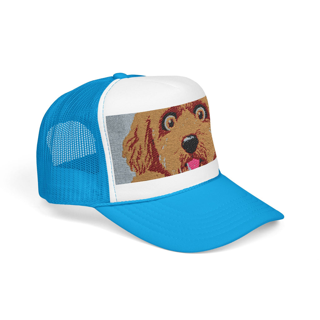 Meme Dog Embroidered Trucker Hat — 'Embrace the Fur'