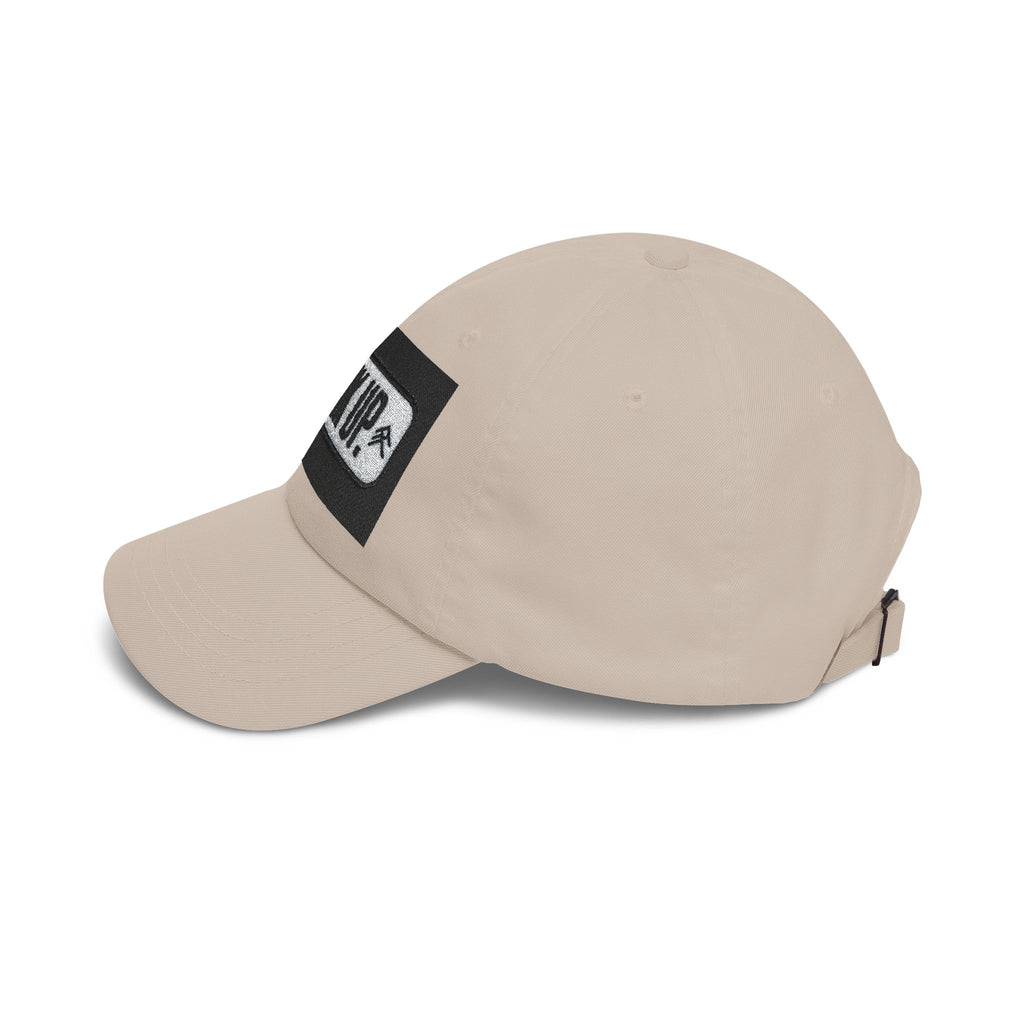 Look Up Embroidered Dad Cap — Minimalist White Baseball Hat