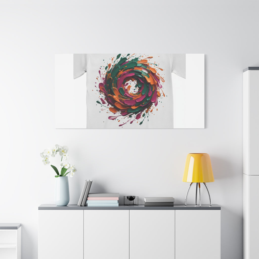 Painterly Abstract Floral Swirl Canvas | Matte Stretched Canvas