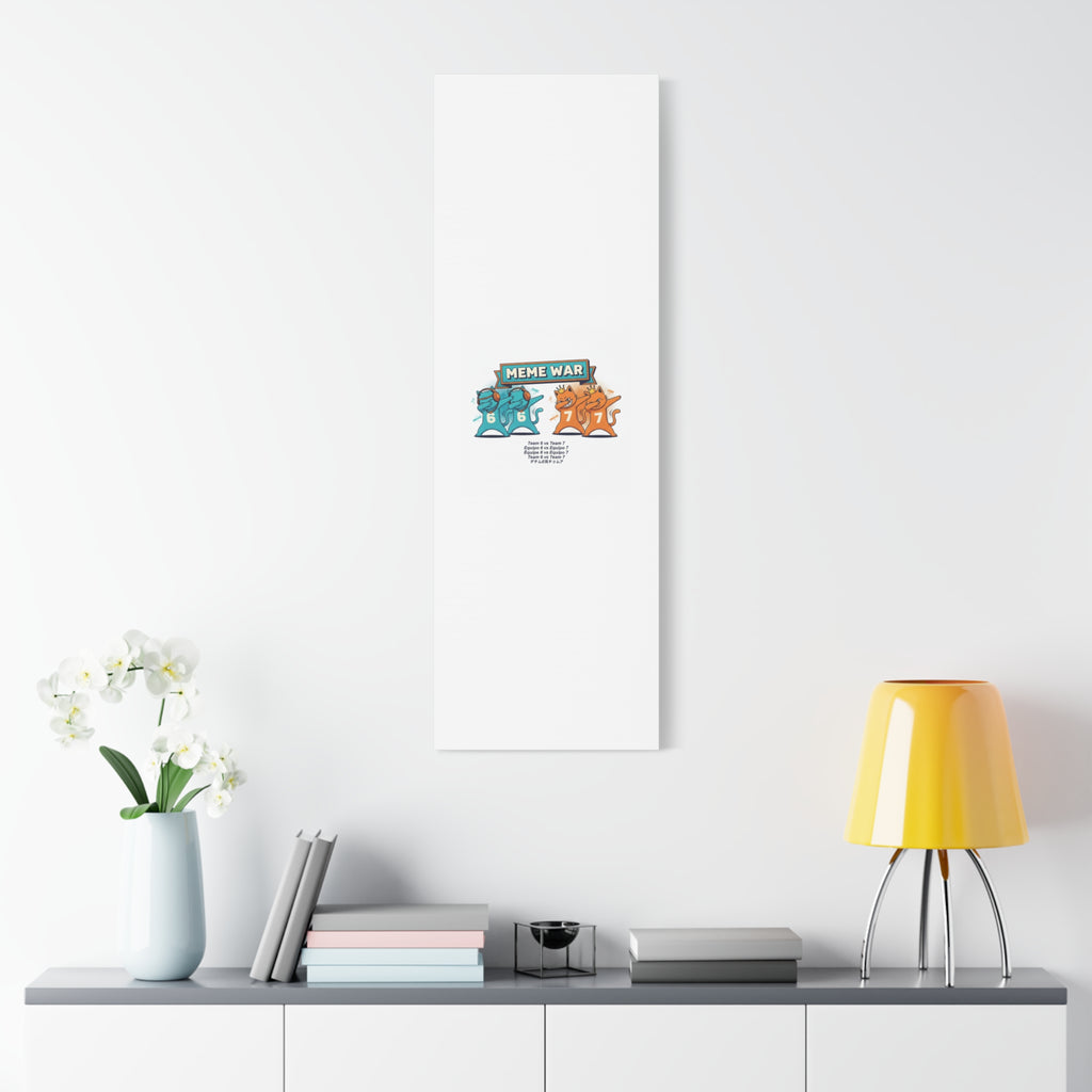 Meme War: Six vs. Seven Canvas Wall Art
