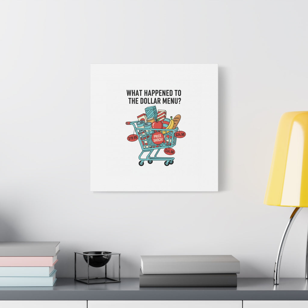 What Happened to the Dollar Menu? Canvas | Grocery Prices Meme, Price Shock Wall Art