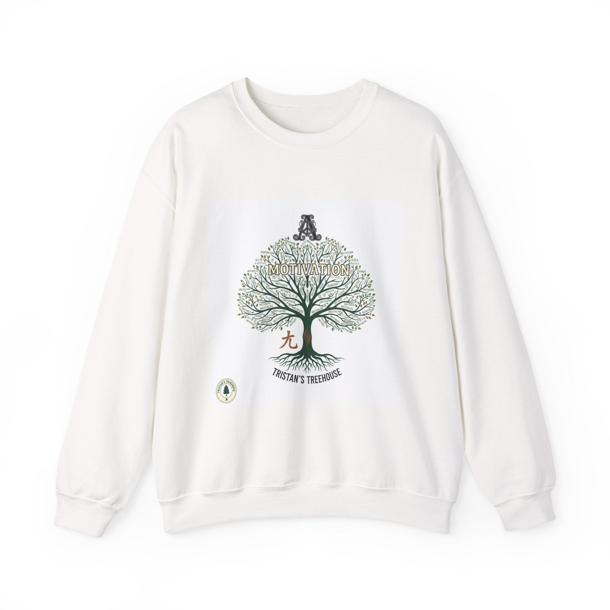 Handwritten Tree Doodle Sweatshirt | sketch aesthetic, handwritten message