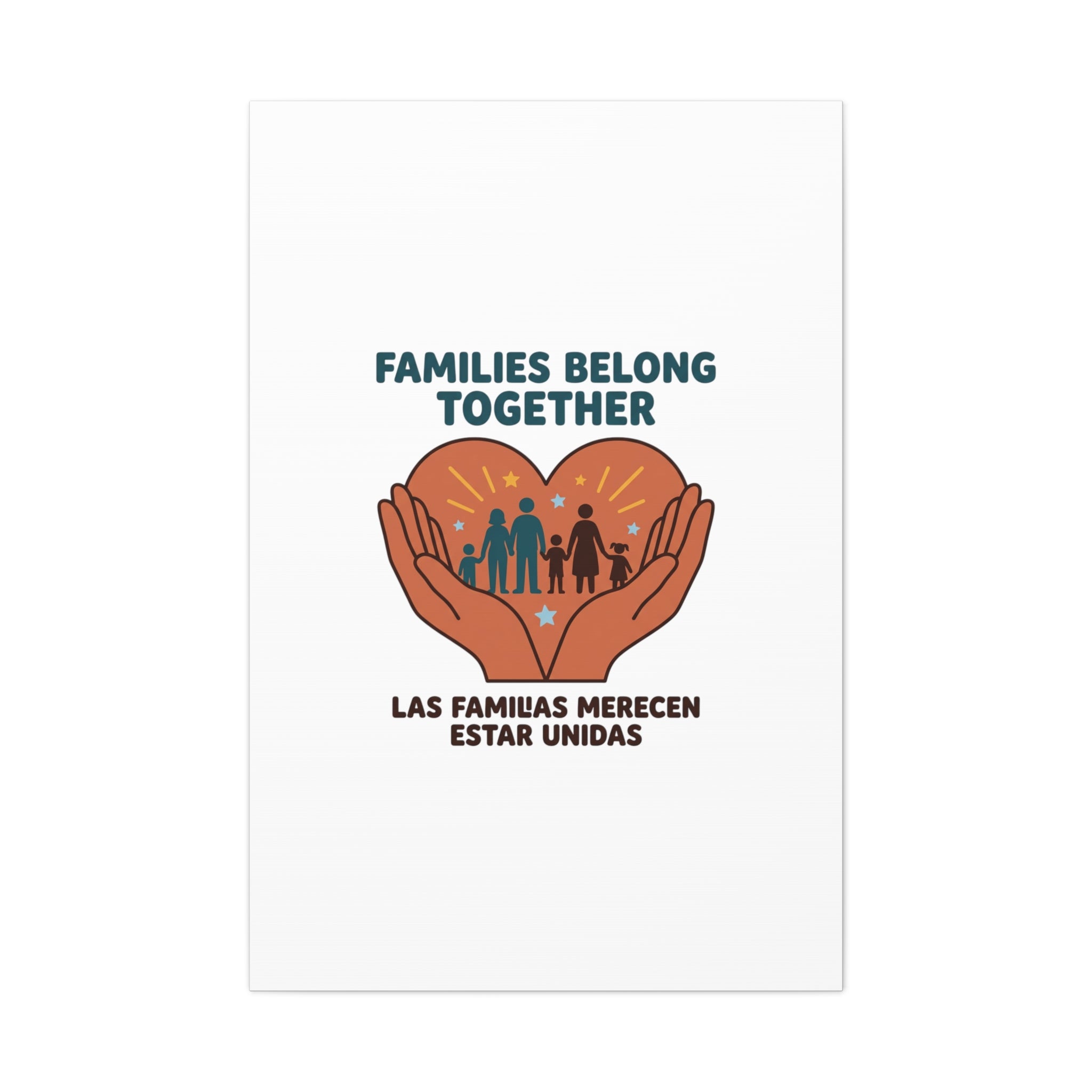 Families Belong Together Canvas | Family Unity, Bilingual Solidarity