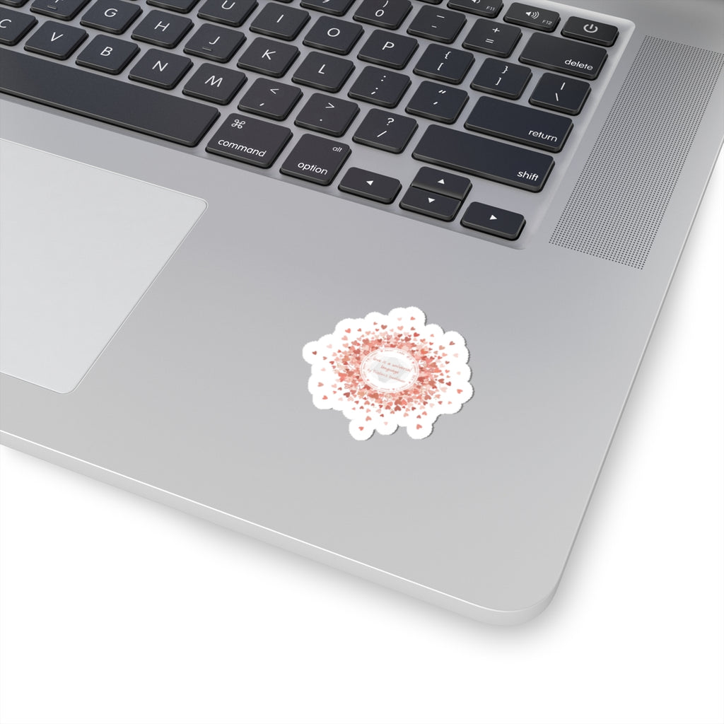 Tiny Heart Confetti Kiss-Cut Stickers | micro heart pattern, valentine doodle