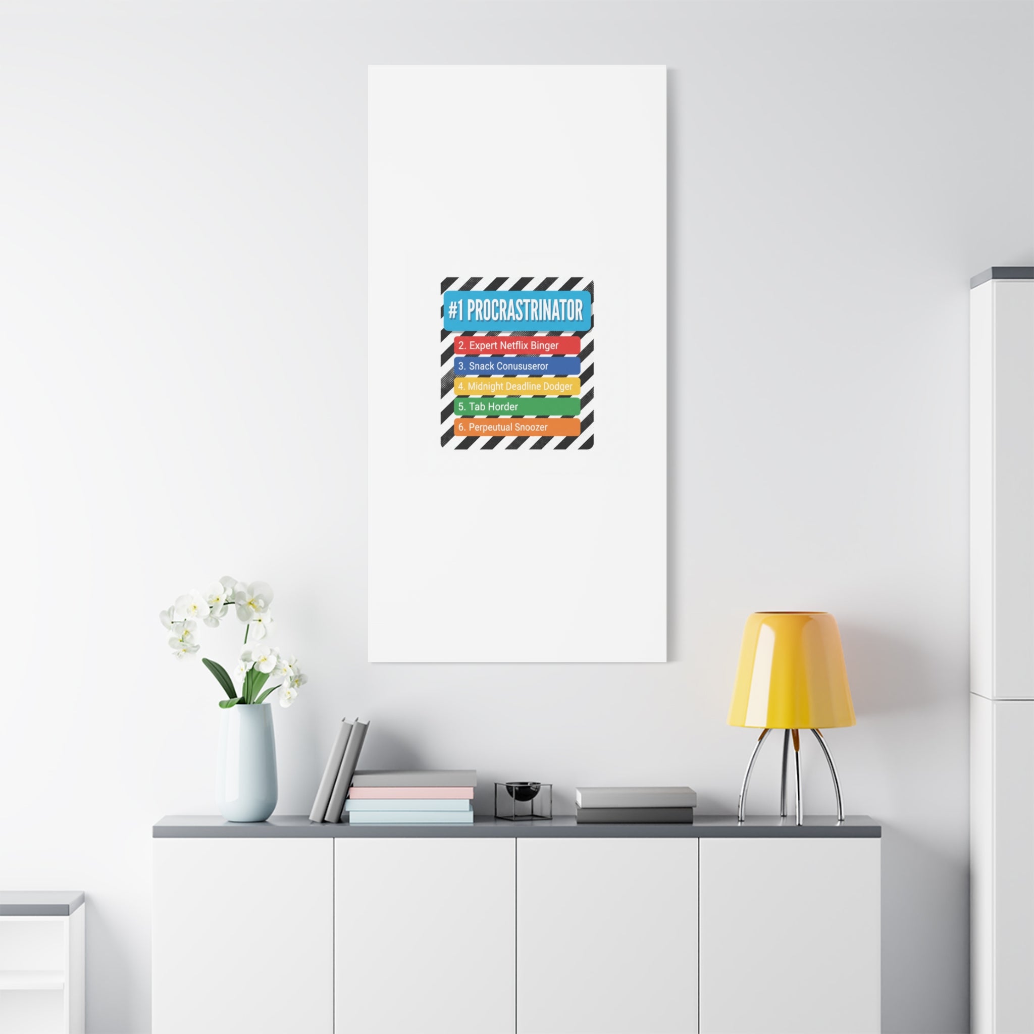 #1 Procrastinator Canvas, Rank-Style List Poster | Top-List Ranking Obsession