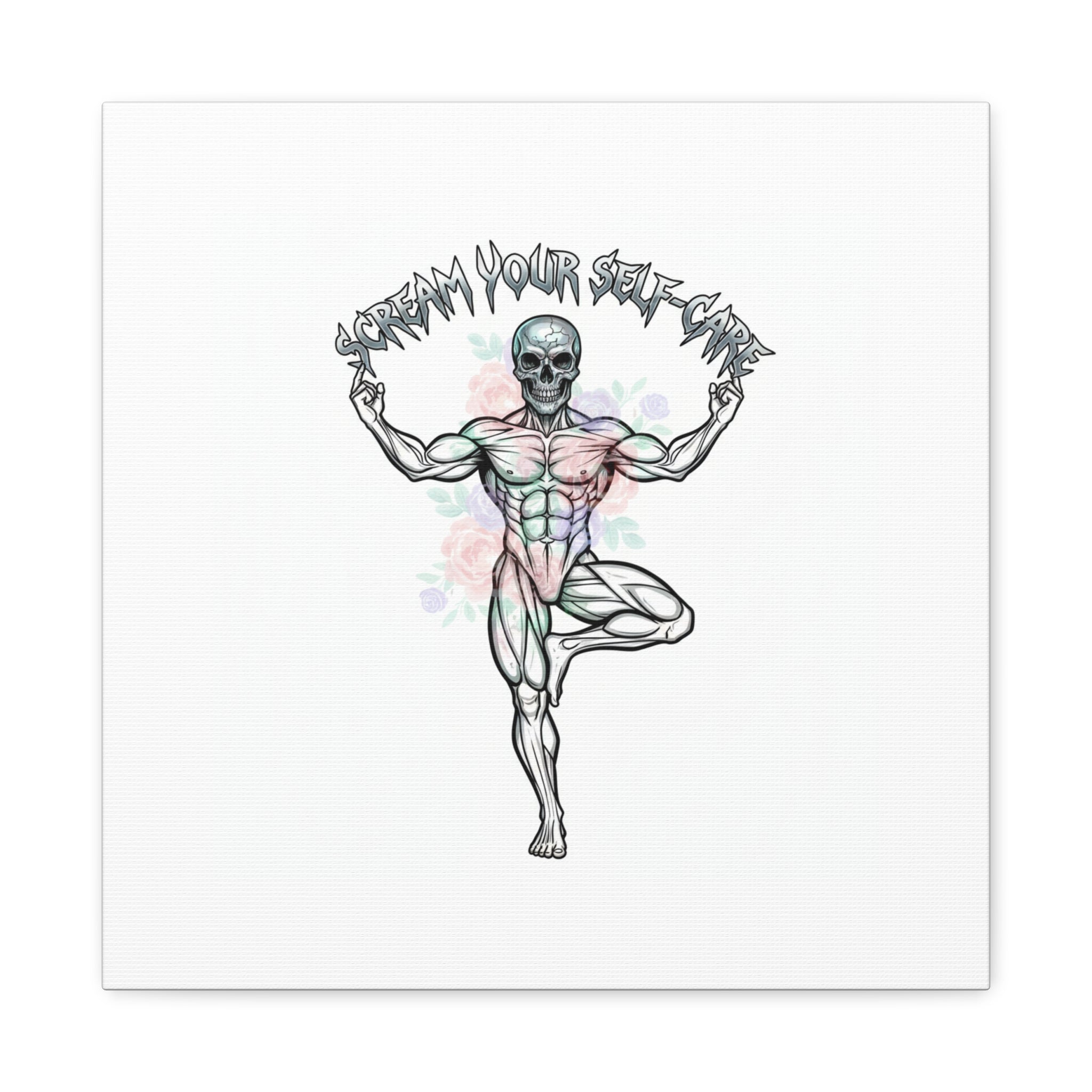 Scream Your Self-Care Canvas | Heavy Metal Wellness, Gothic Wellness Quote