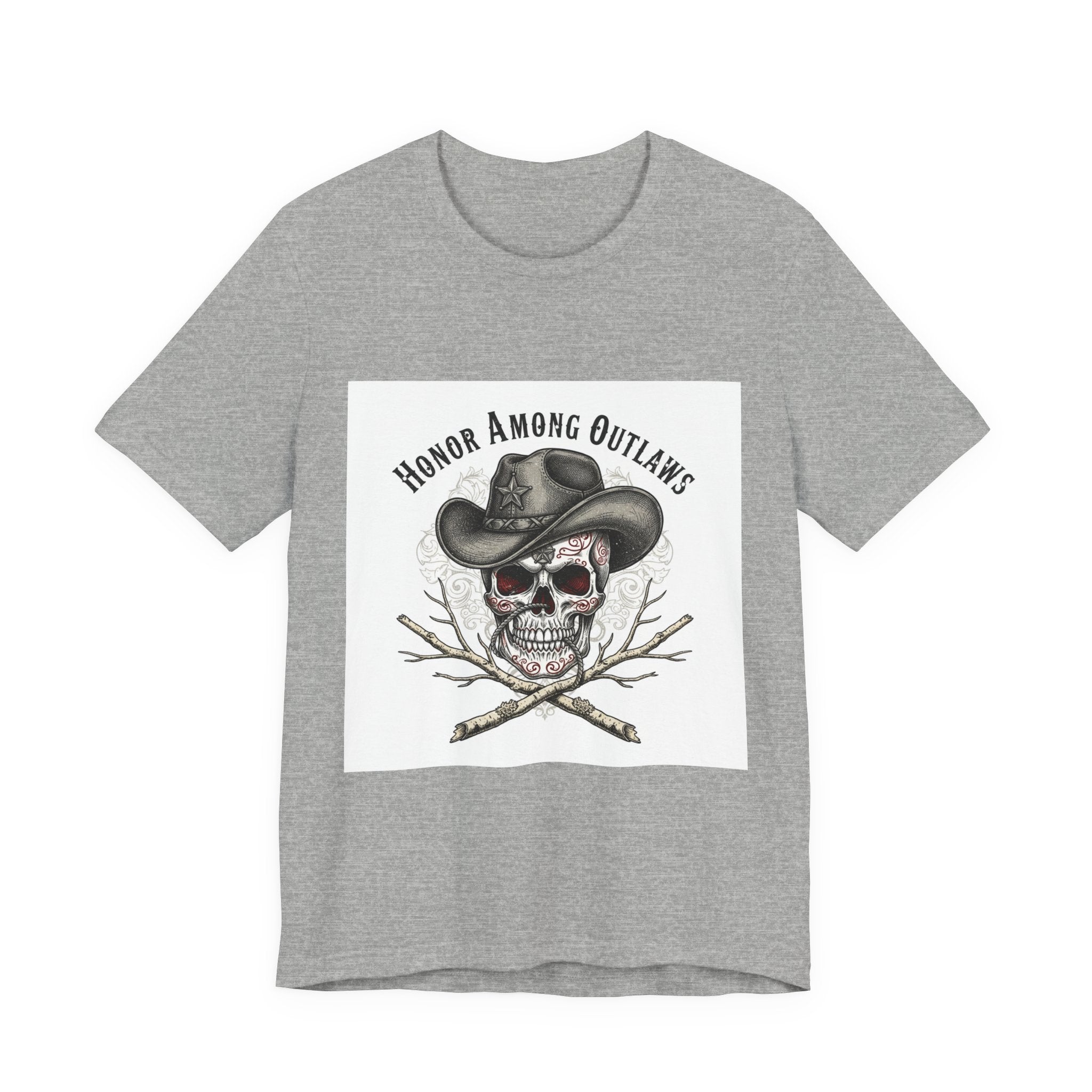 Western Skull Art Tee | cowboy horror shirt, gothic Americana