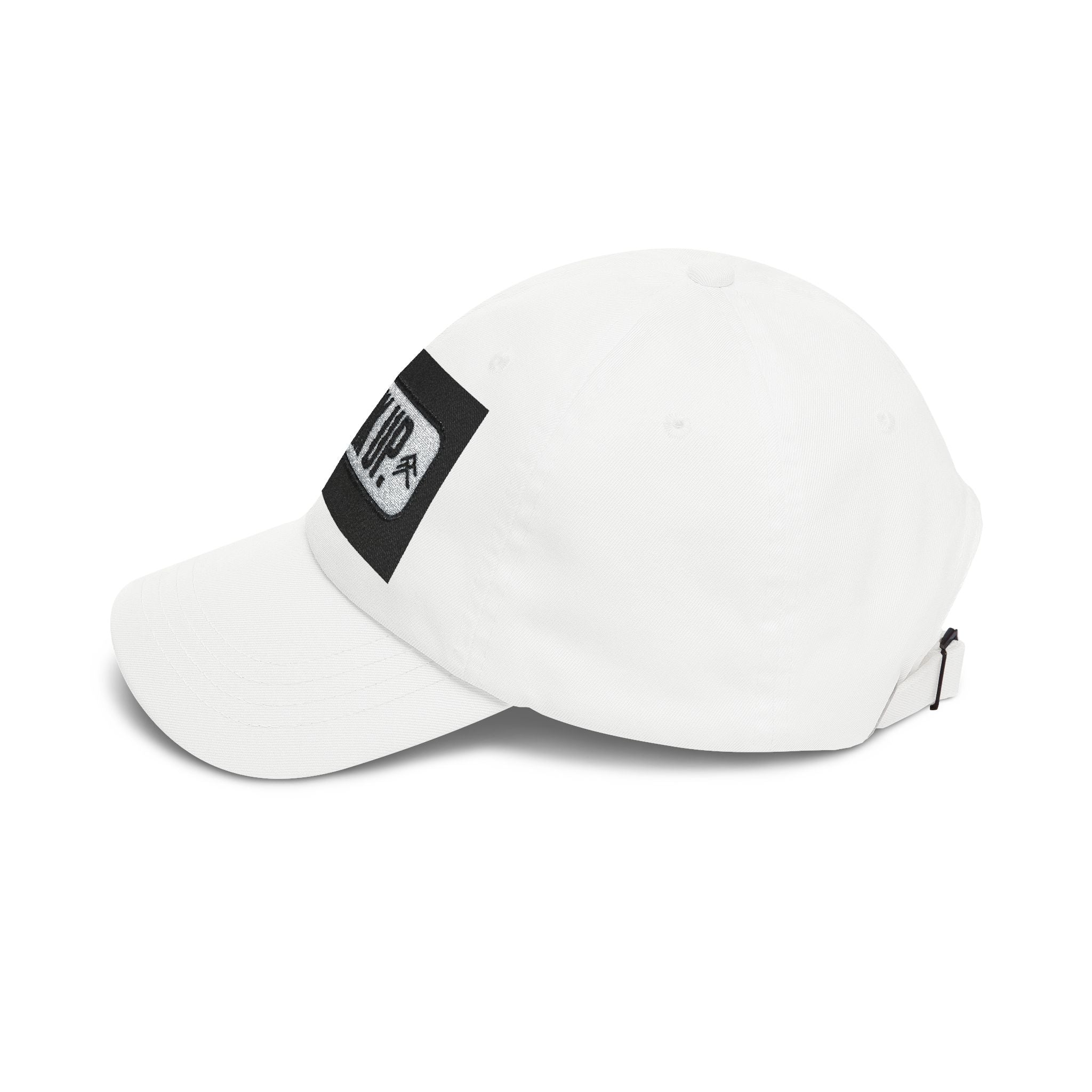 Look Up Embroidered Dad Cap — Minimalist White Baseball Hat